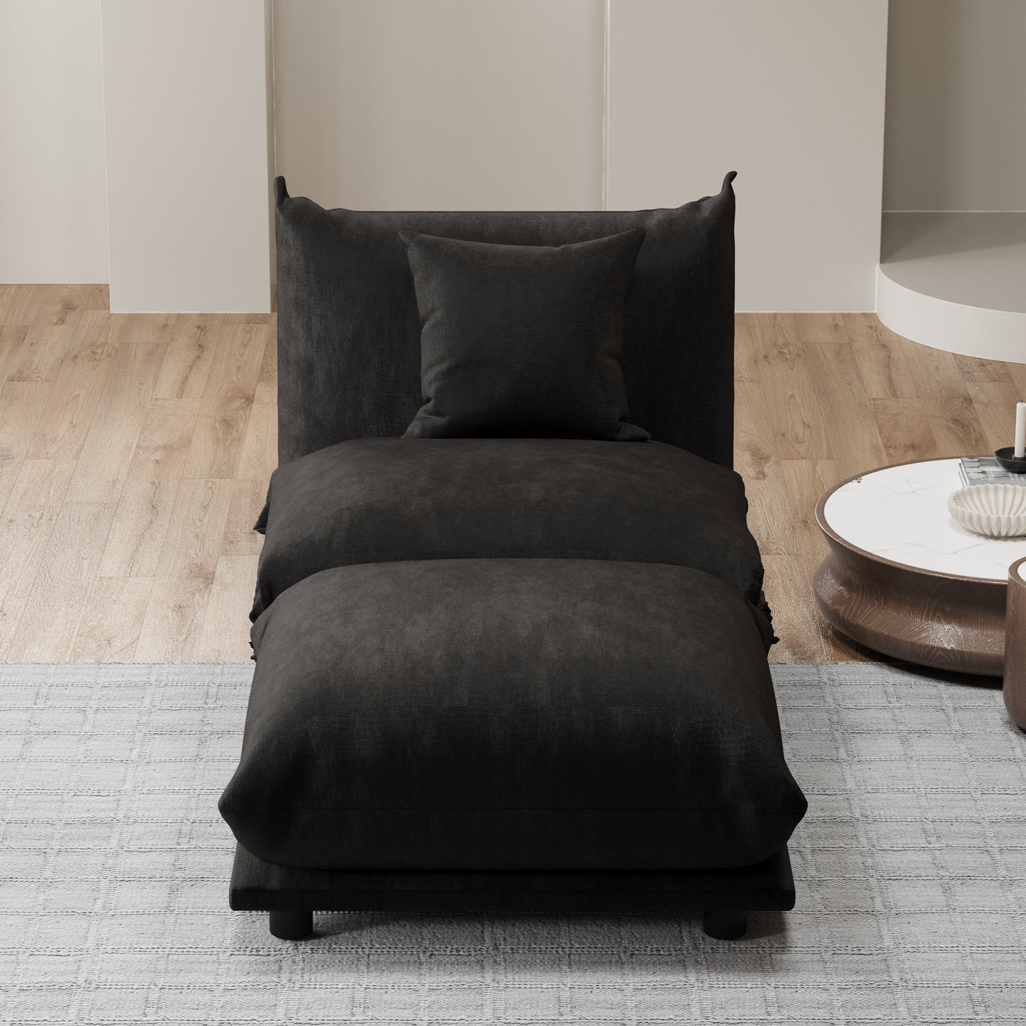 Advwin Modern Minimalist Chenille Modular Sectional Sofa