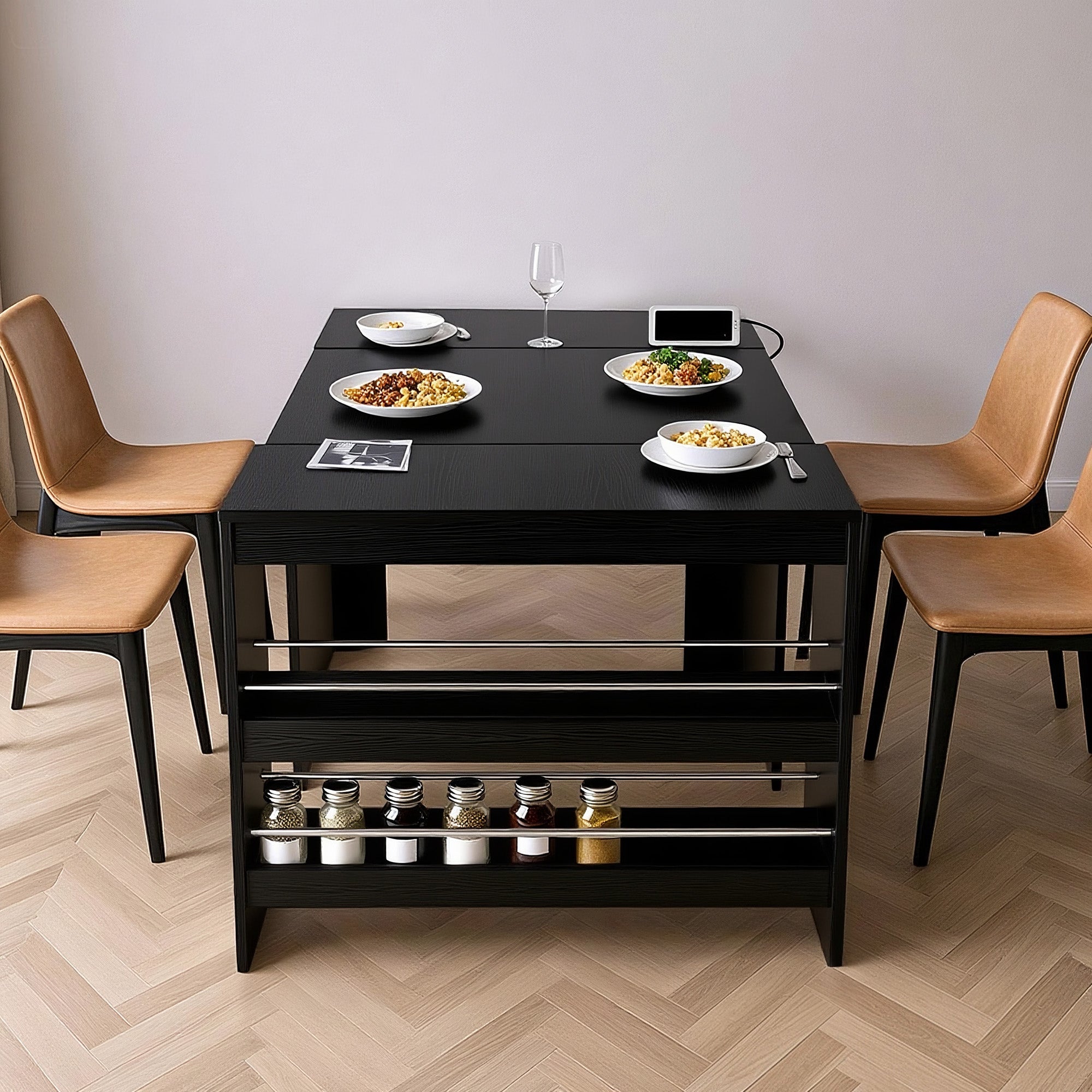 Advwin Extendable Dining Table with Outlet