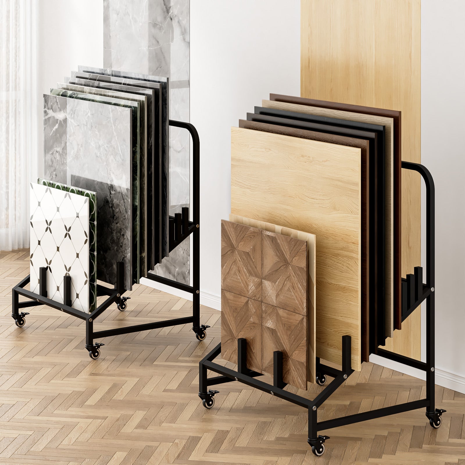 Advwin Tile Display Stand with Adjustable Slots