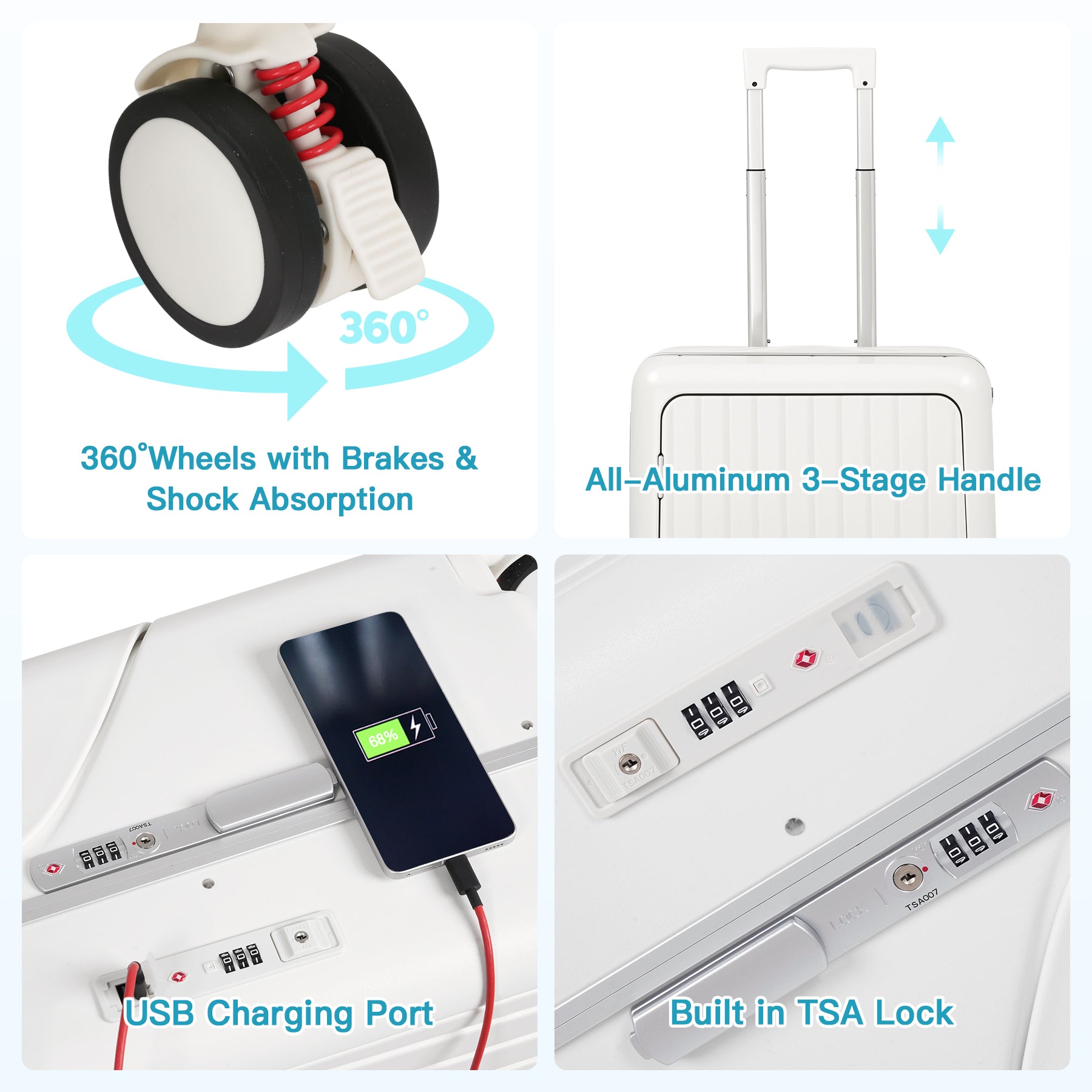 Advwin 22" Luggage with Foldable Child Seat