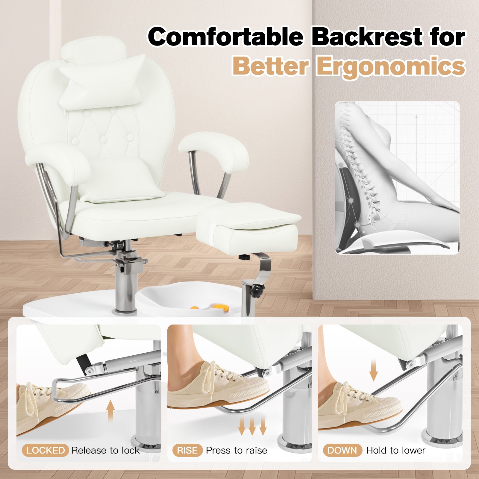 Advwin Pedicure Chair with Adjustable Height