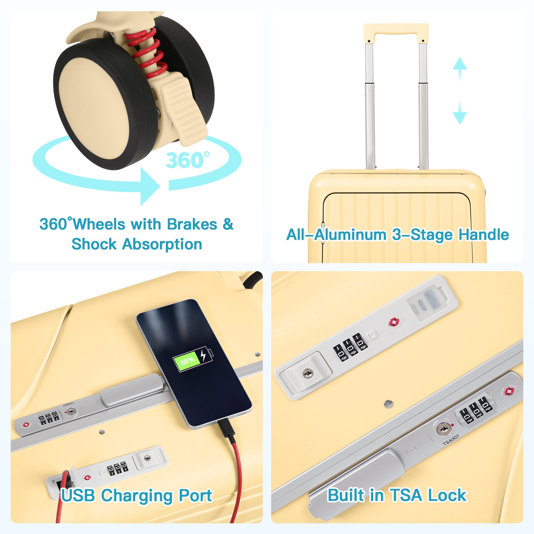 Advwin Carry On Luggage with Seat For Kids