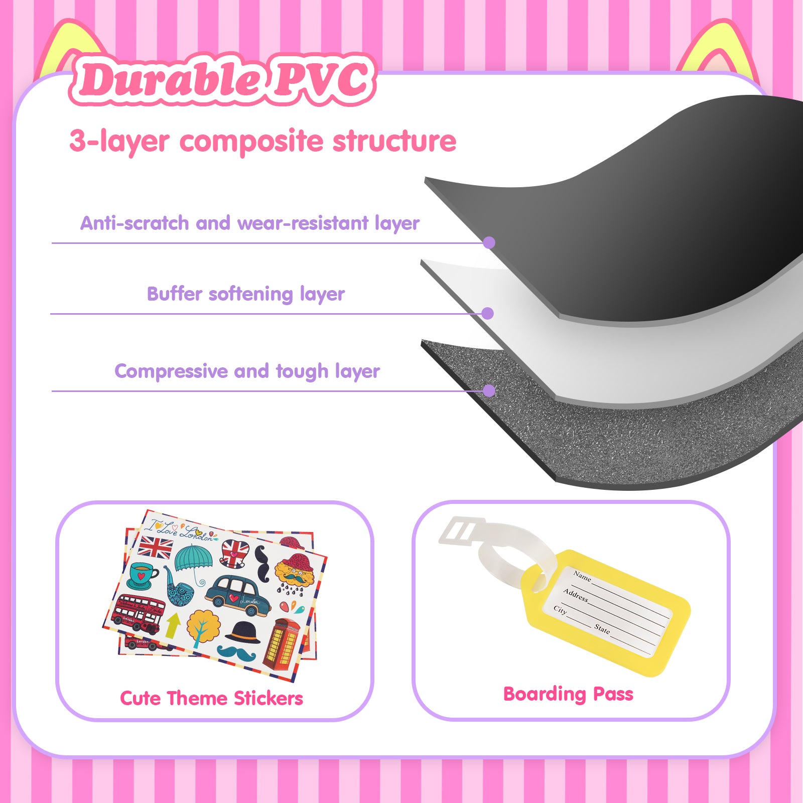 Advwin Kids’ Ride-On Suitcase with Password Lock