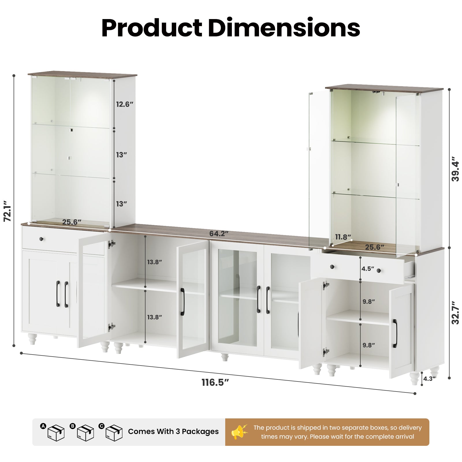 Advwin 3-Piece Entertainment Center for TVs