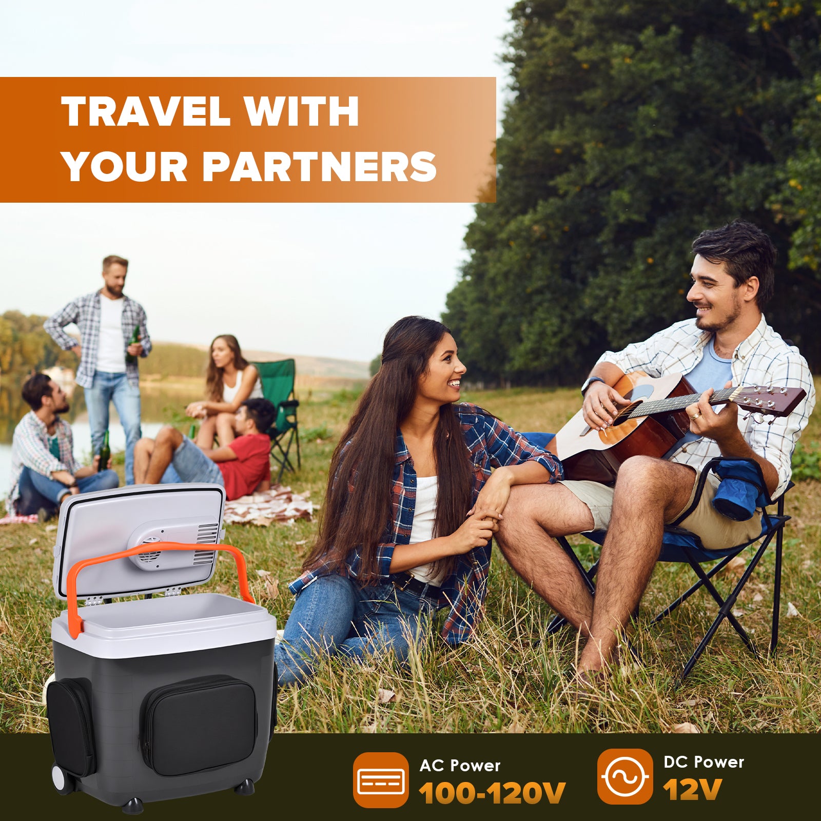 Advwin 30L Electric Car Cooler & Warmer with Pockets