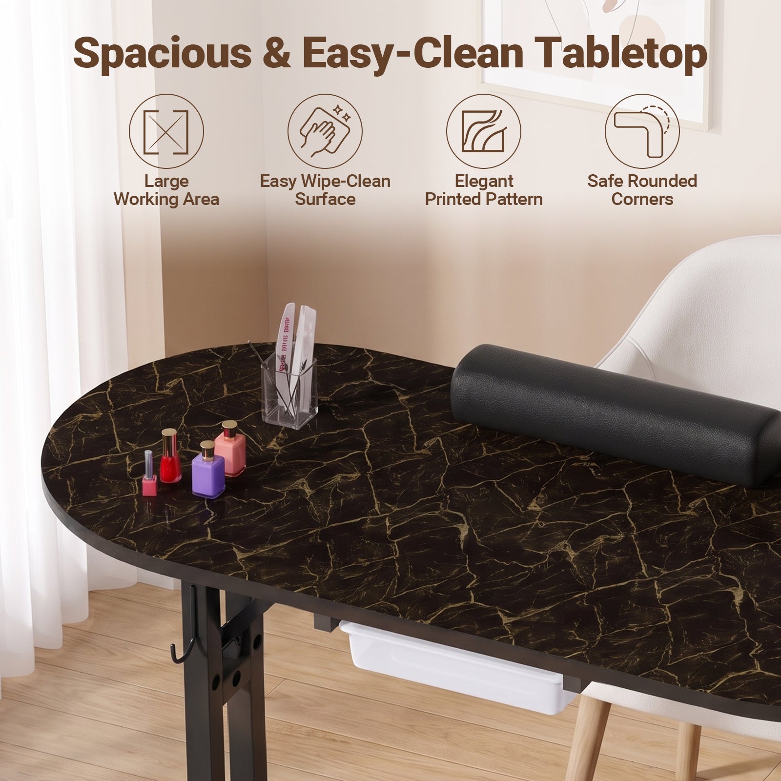Advwin Portable Manicure Desk for Home & Travel