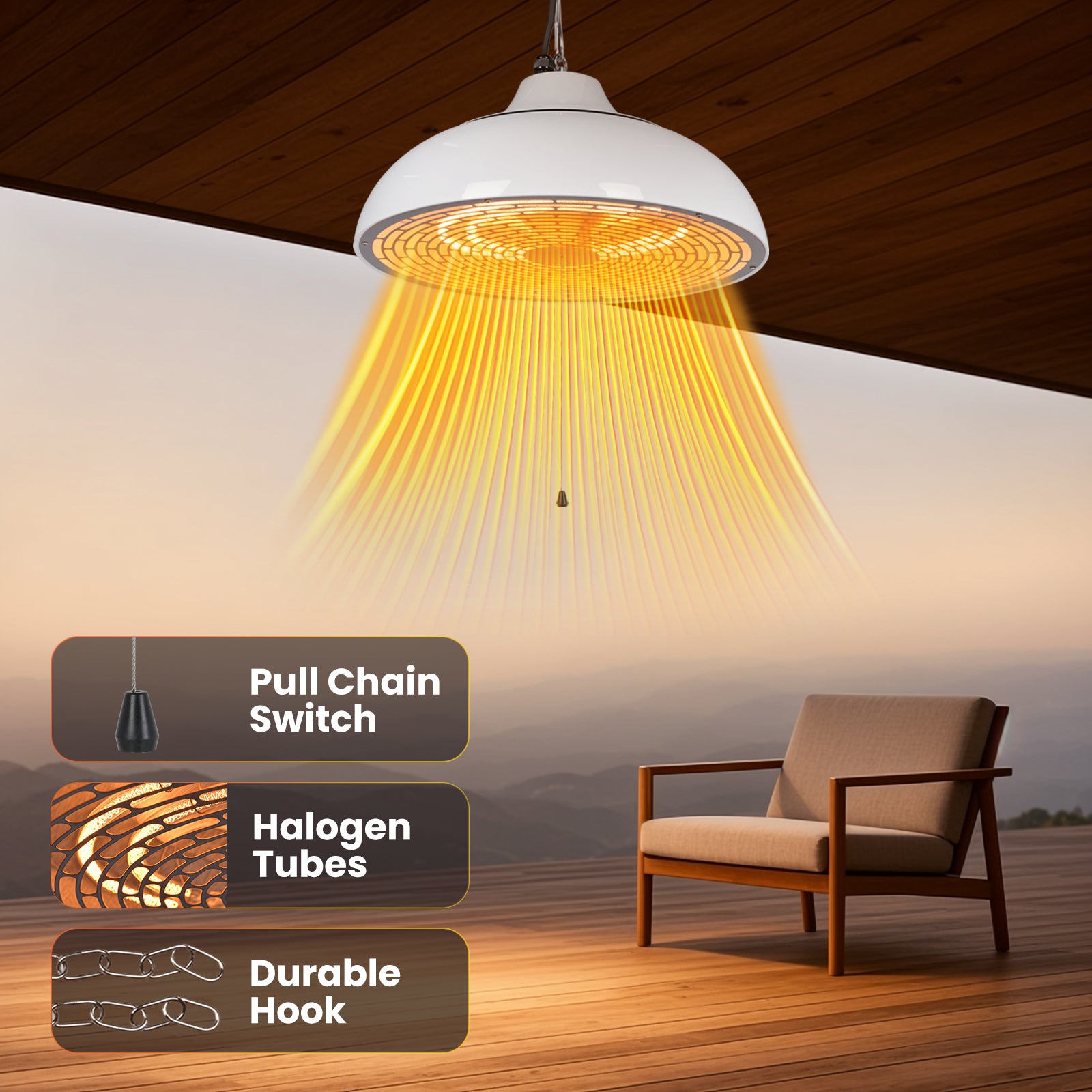 Advwin Outdoor Electric Patio Heater 1500W