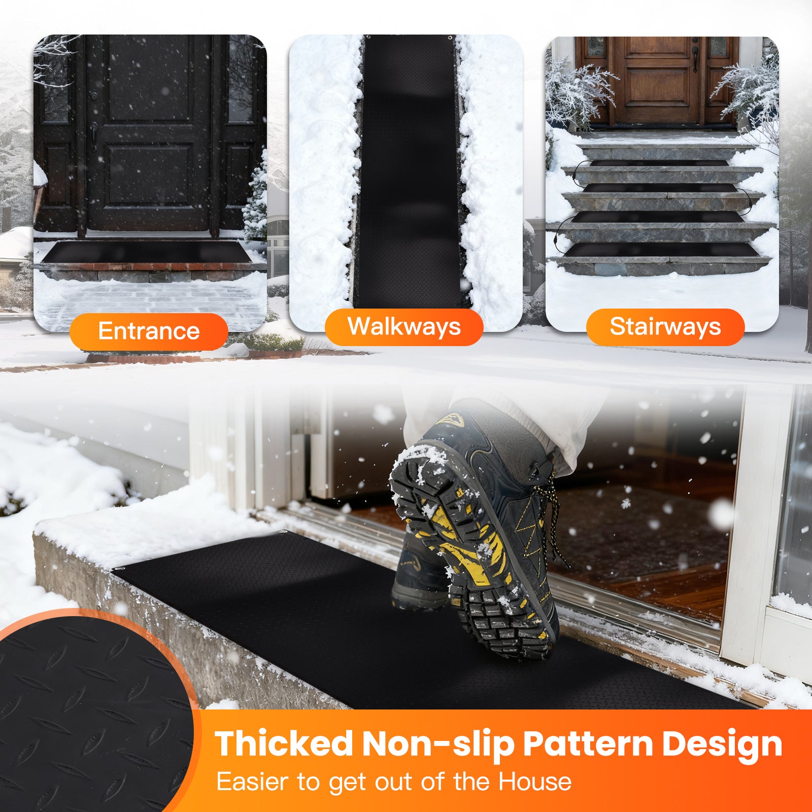 Advwin Snow Melting Mats for Winter Snow Removal