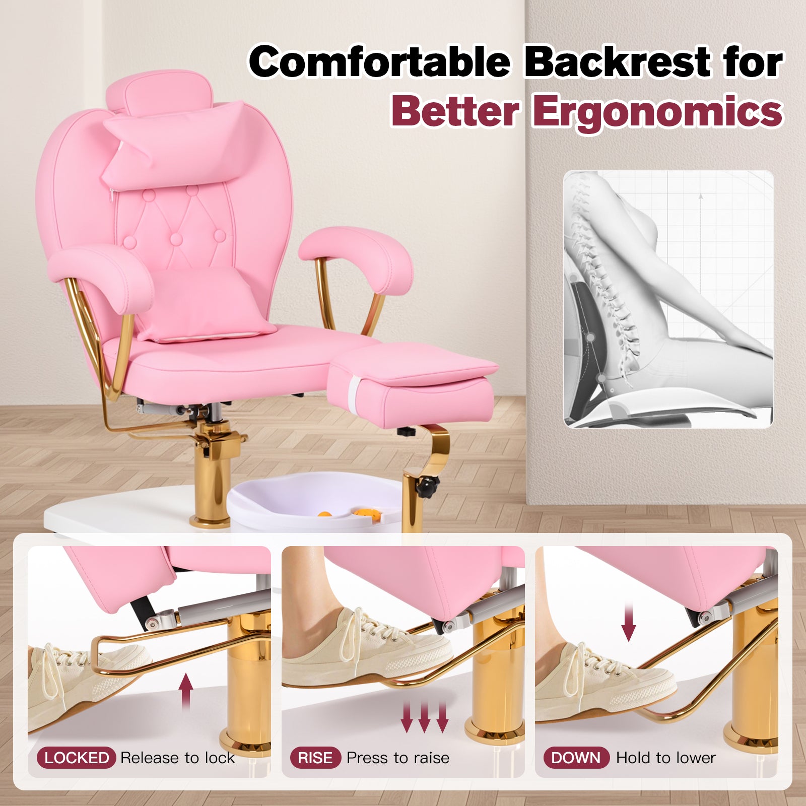 Advwin Pedicure Chair with Adjustable Height