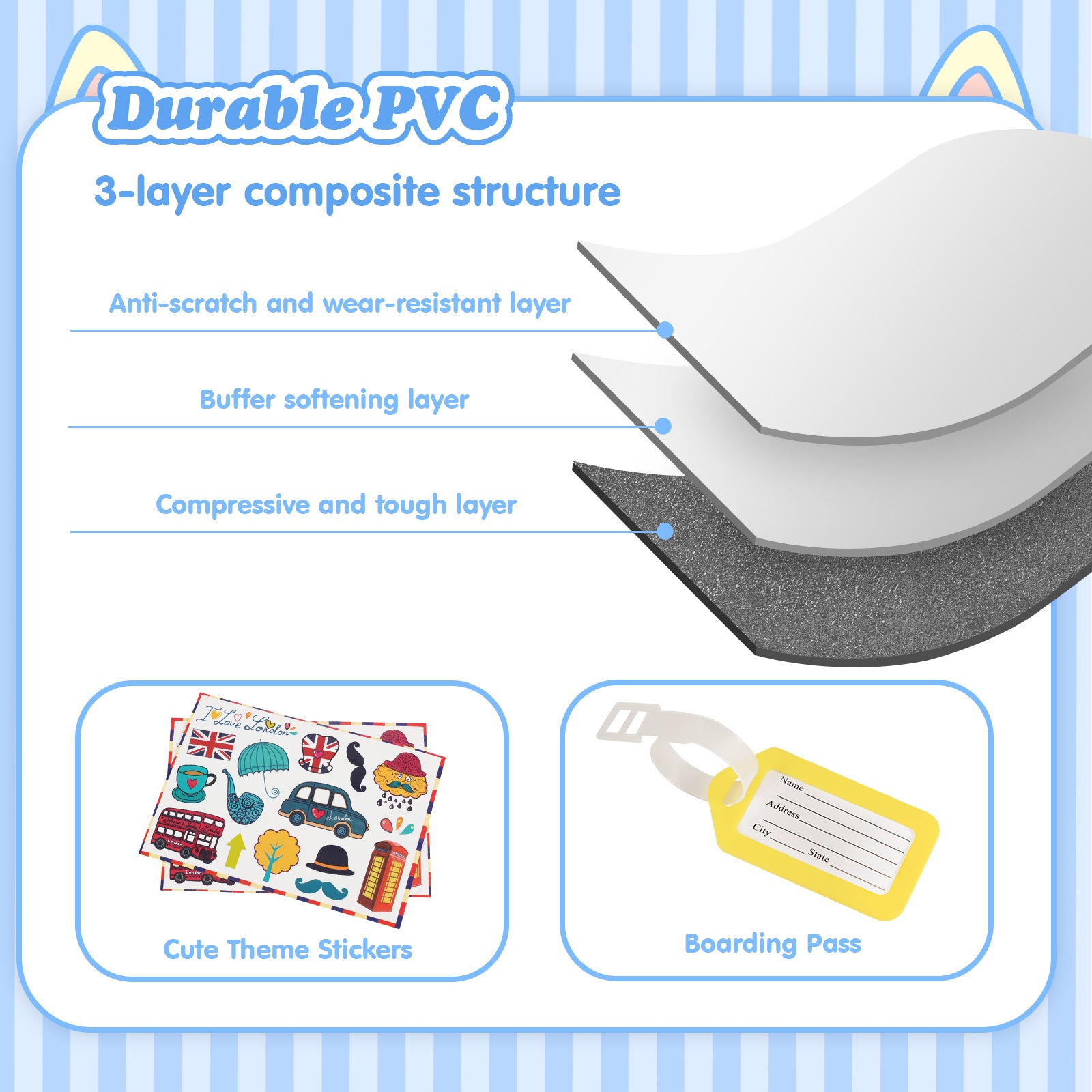 Advwin Kids’ Ride-On Suitcase with Password Lock