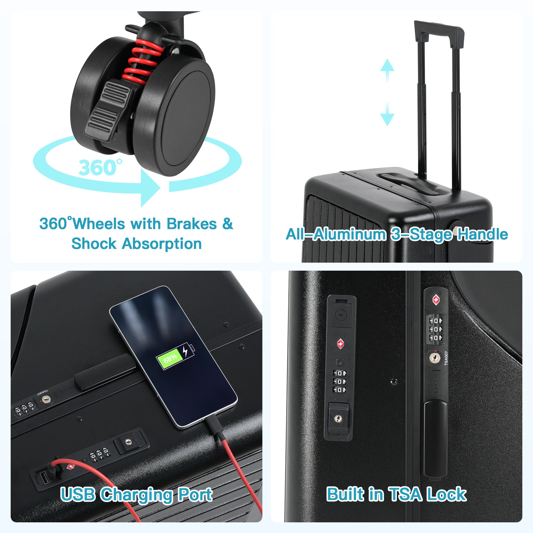 Advwin Carry On Luggage with Seat For Kids