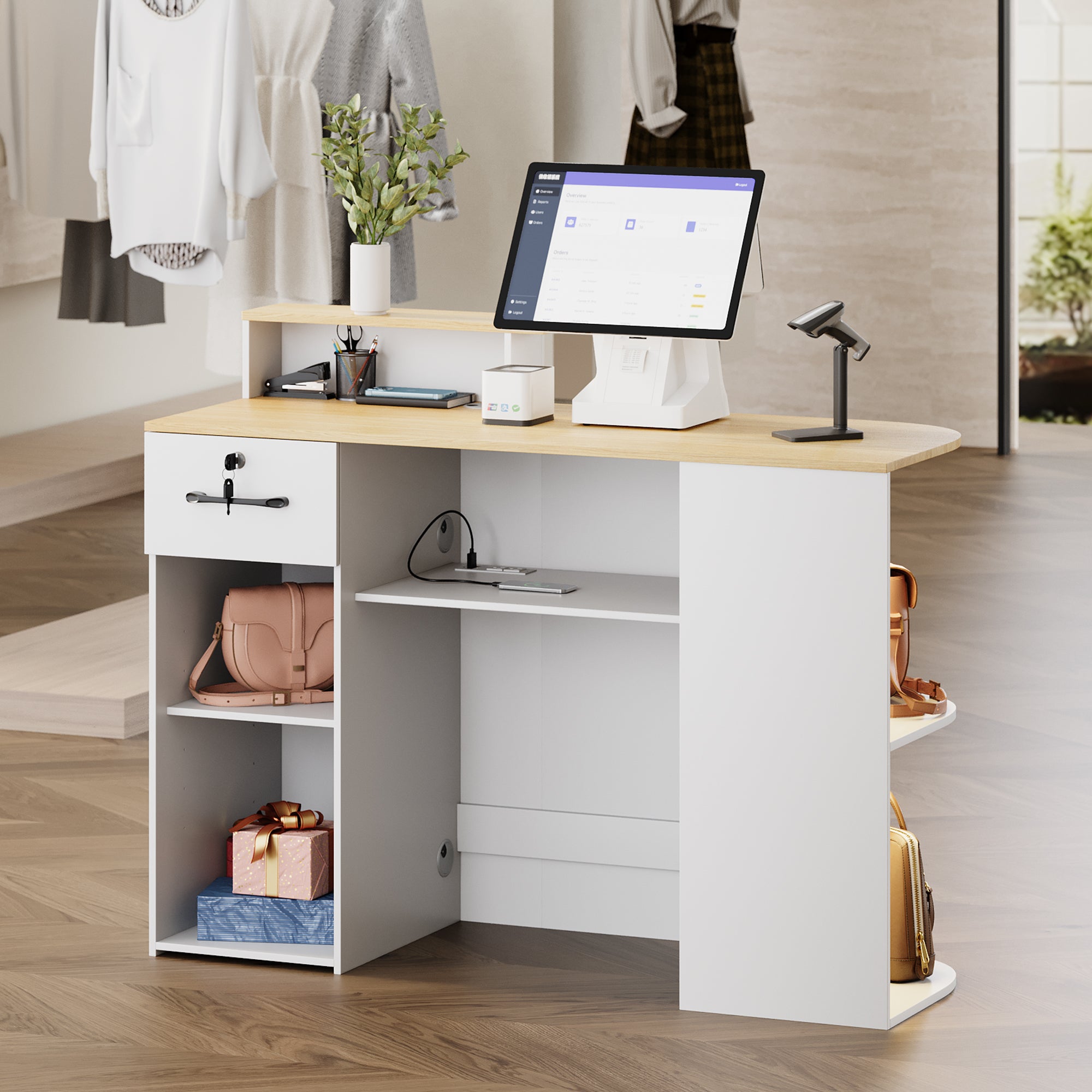 Advwin LED Reception Desk for Office