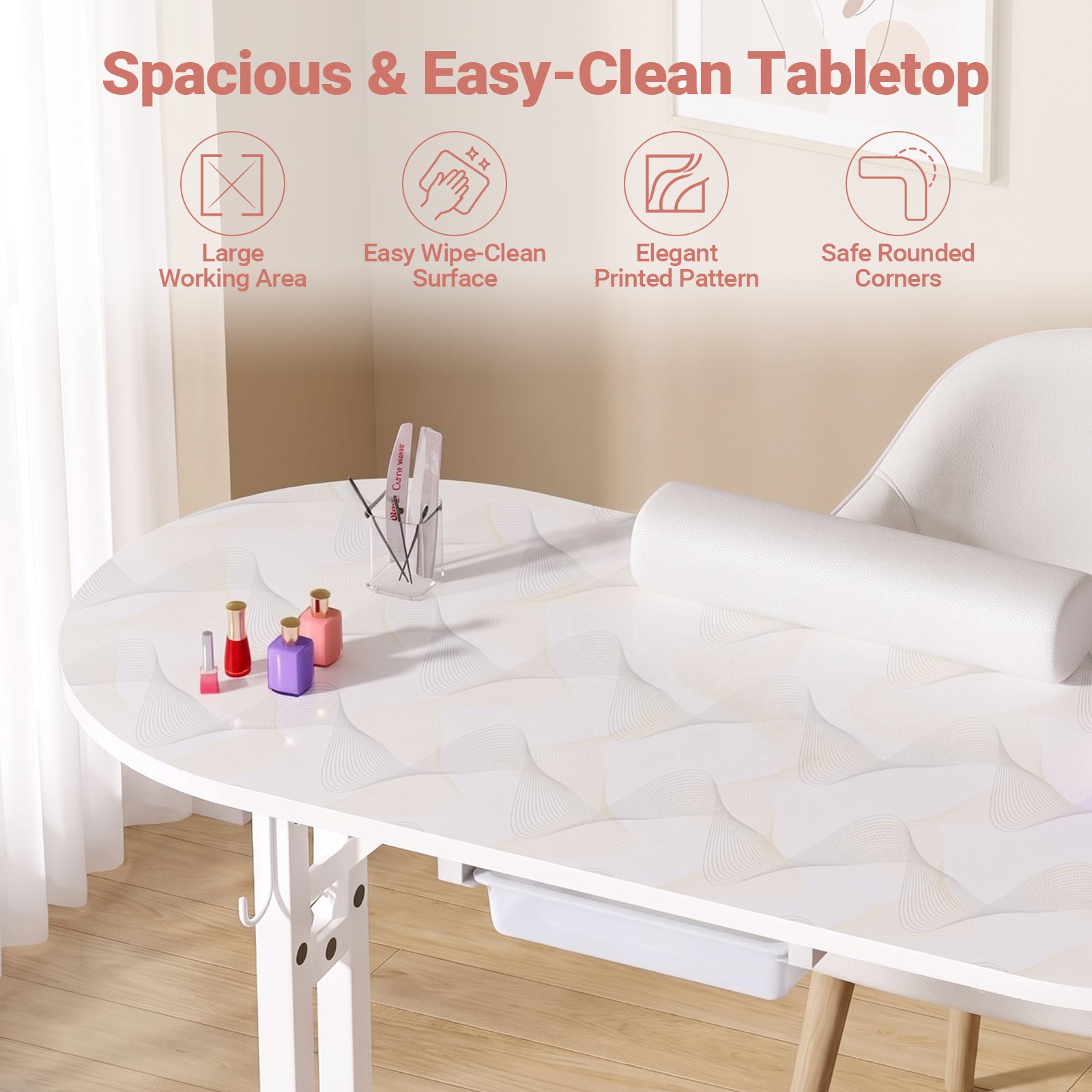 Advwin Portable Manicure Desk for Home & Travel