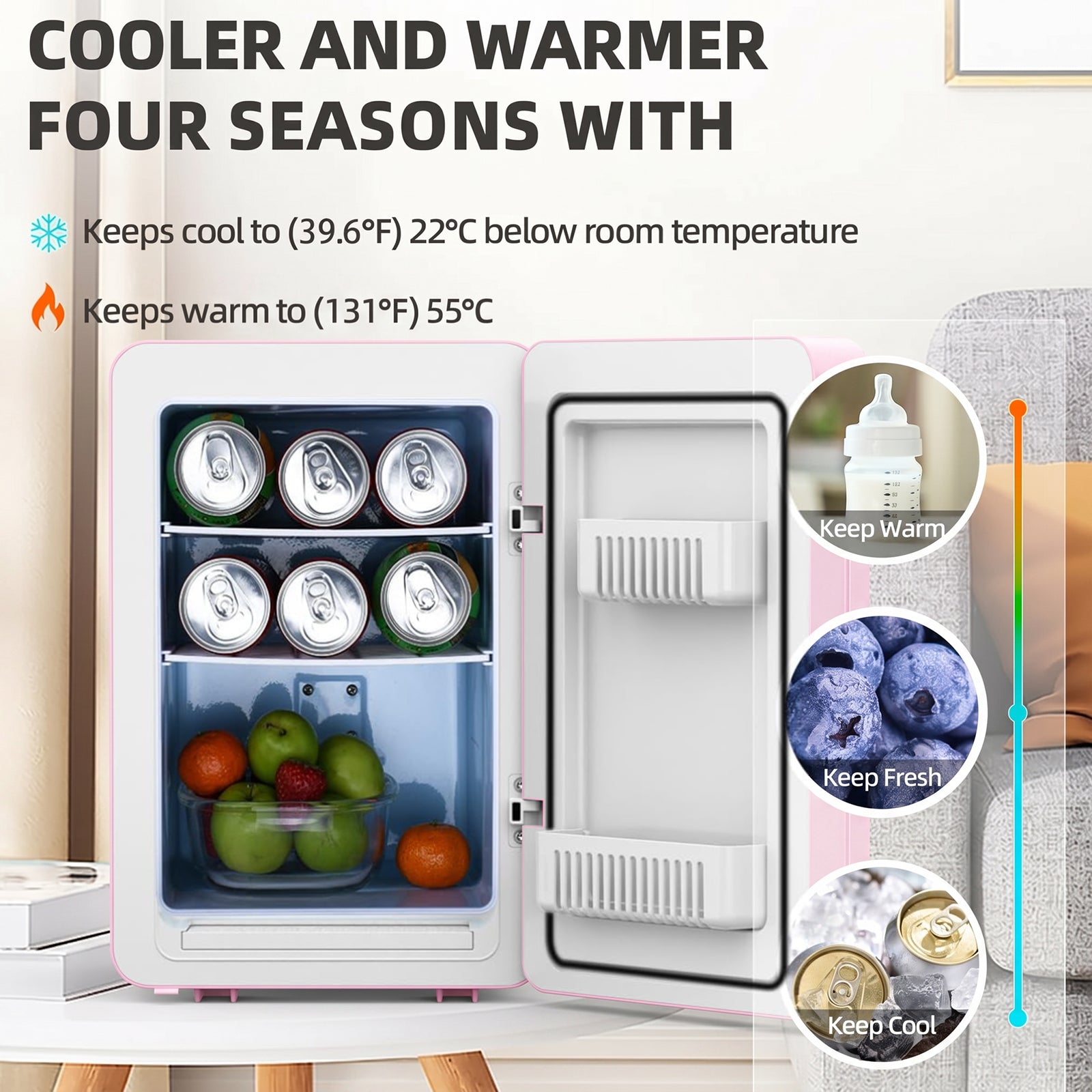 Advwin 20L Skincare Mini Fridge with Mirror