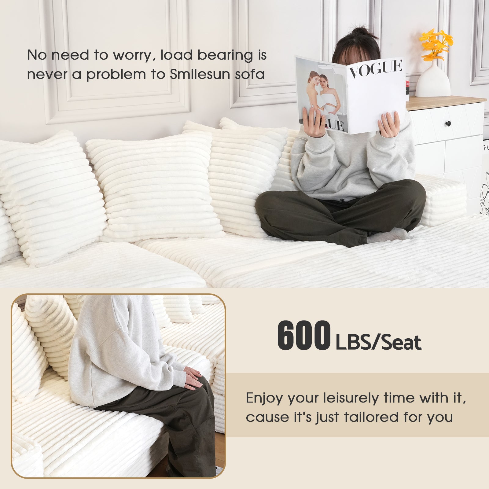 sofa with oversized chair