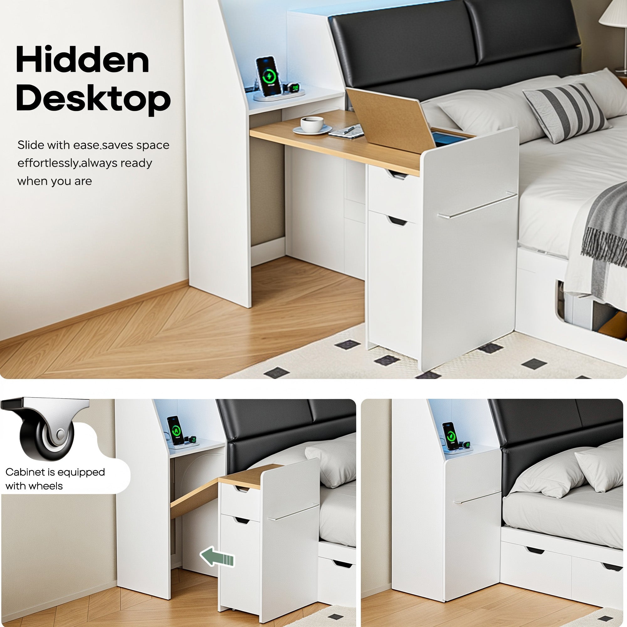 Queen Bed Frame with Storage