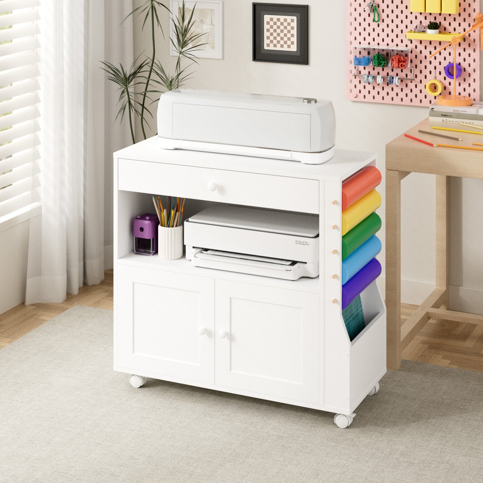 Advwin Storage Cabinet for Cricut Machine with Drawers
