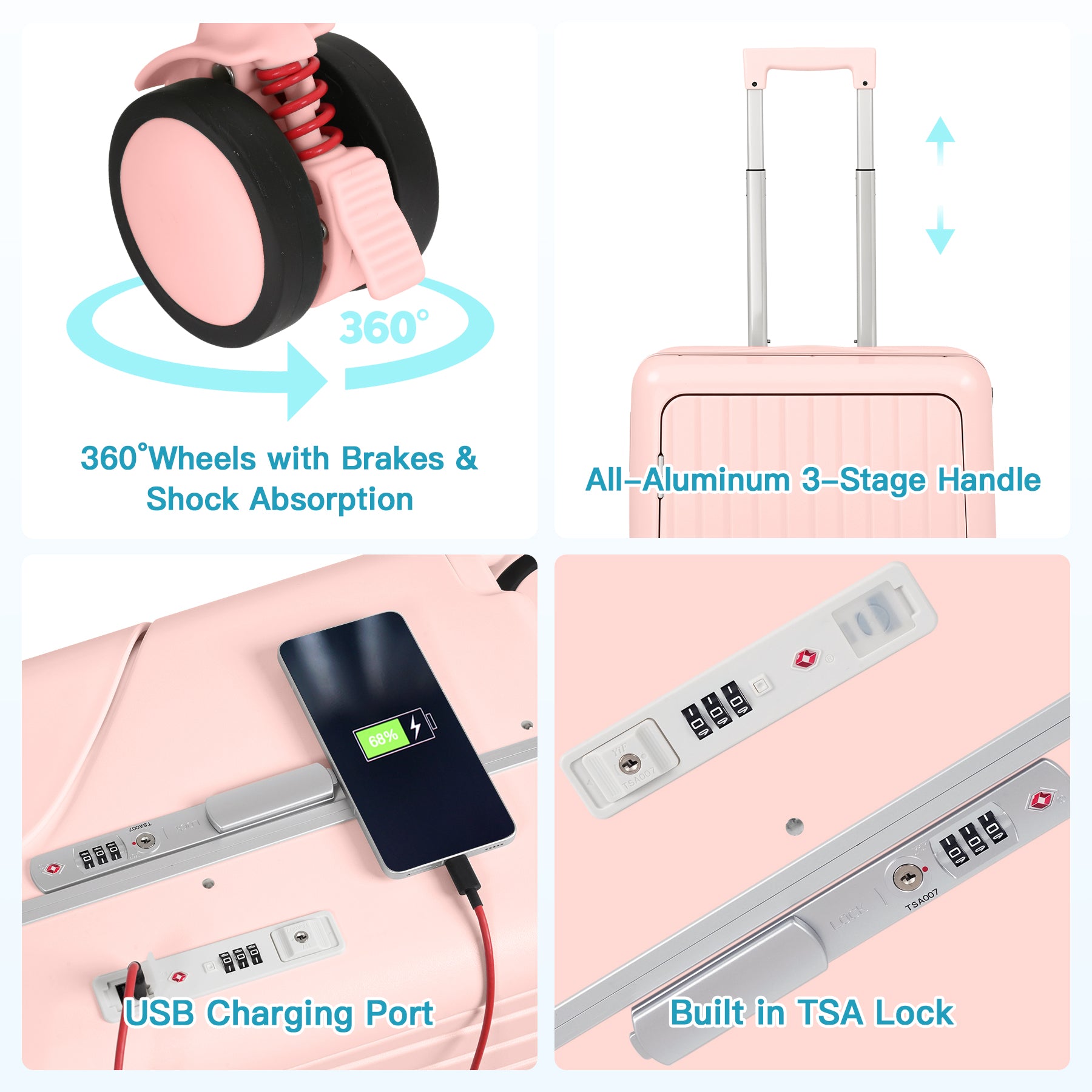 Advwin Carry On Luggage with Seat For Kids