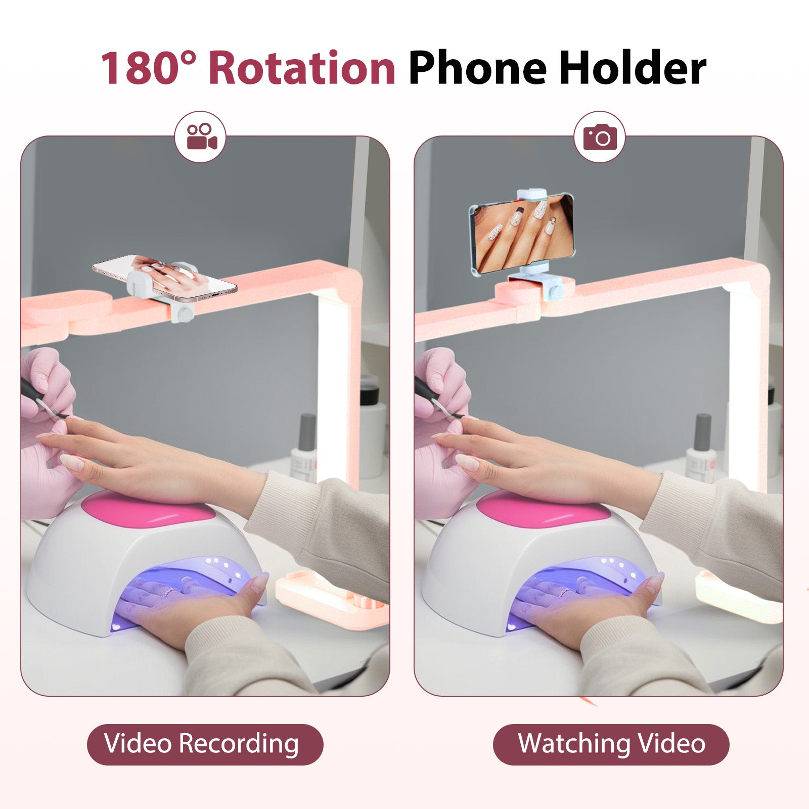 Advwin Nail Lamp Foldable with USB Ports