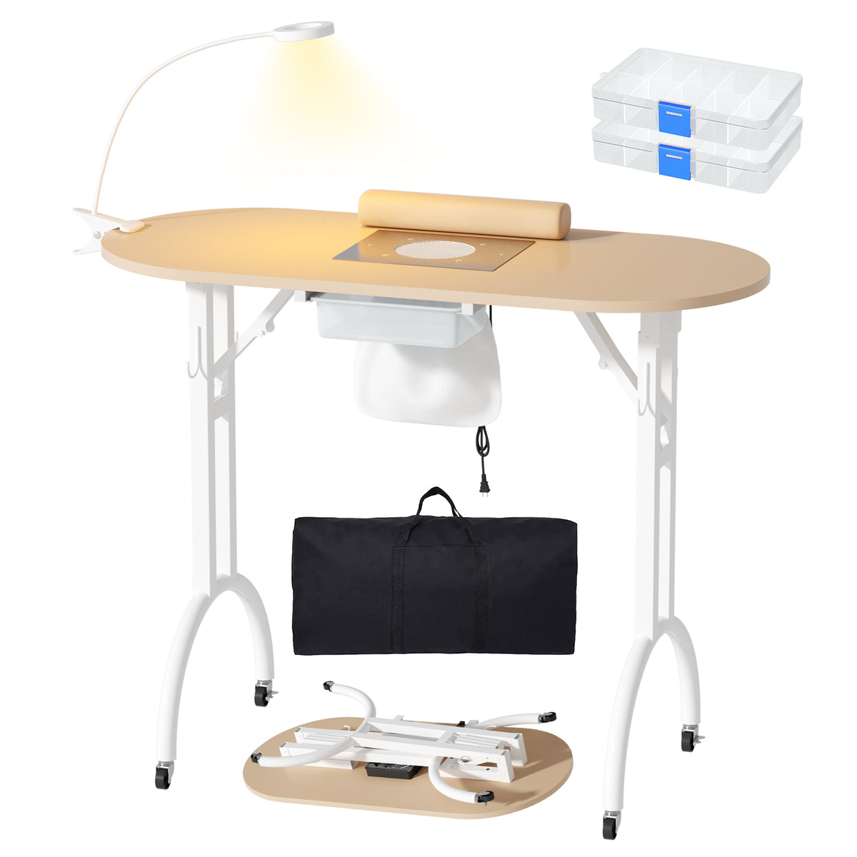 Advwin Portable Manicure Desk for Home & Travel