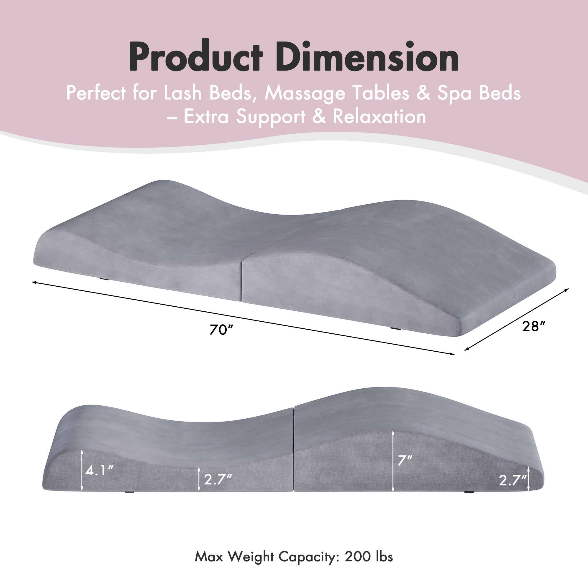 Advwin Foldable Curvy Lash Bed Topper