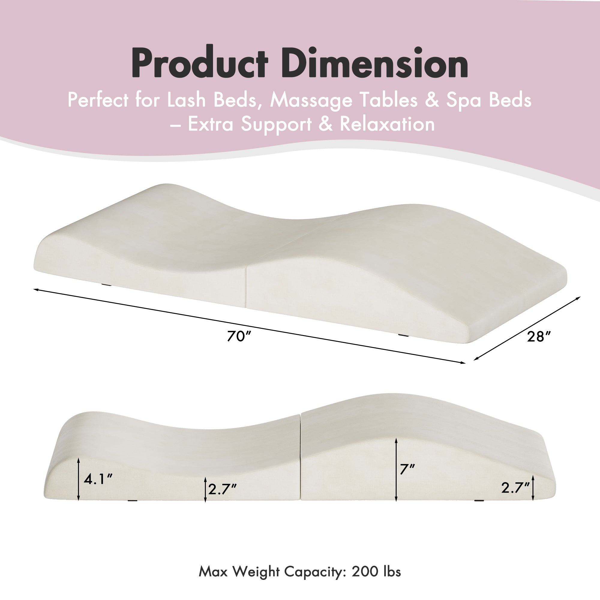 Advwin Foldable Curvy Lash Bed Topper