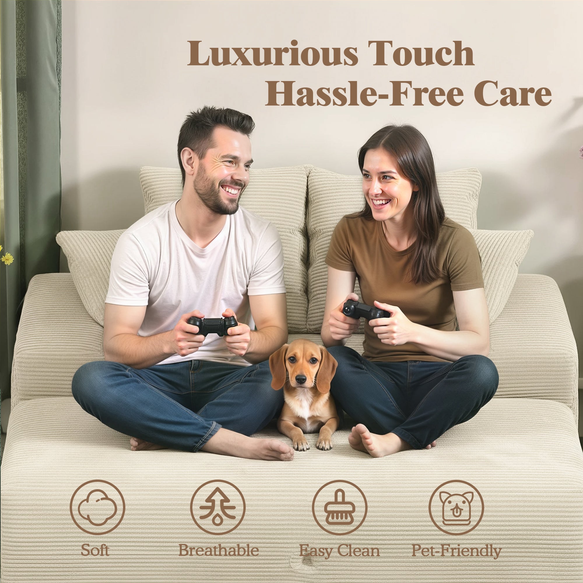 Advwin Chaise Lounge with Storage Ottoman Medium-Rib