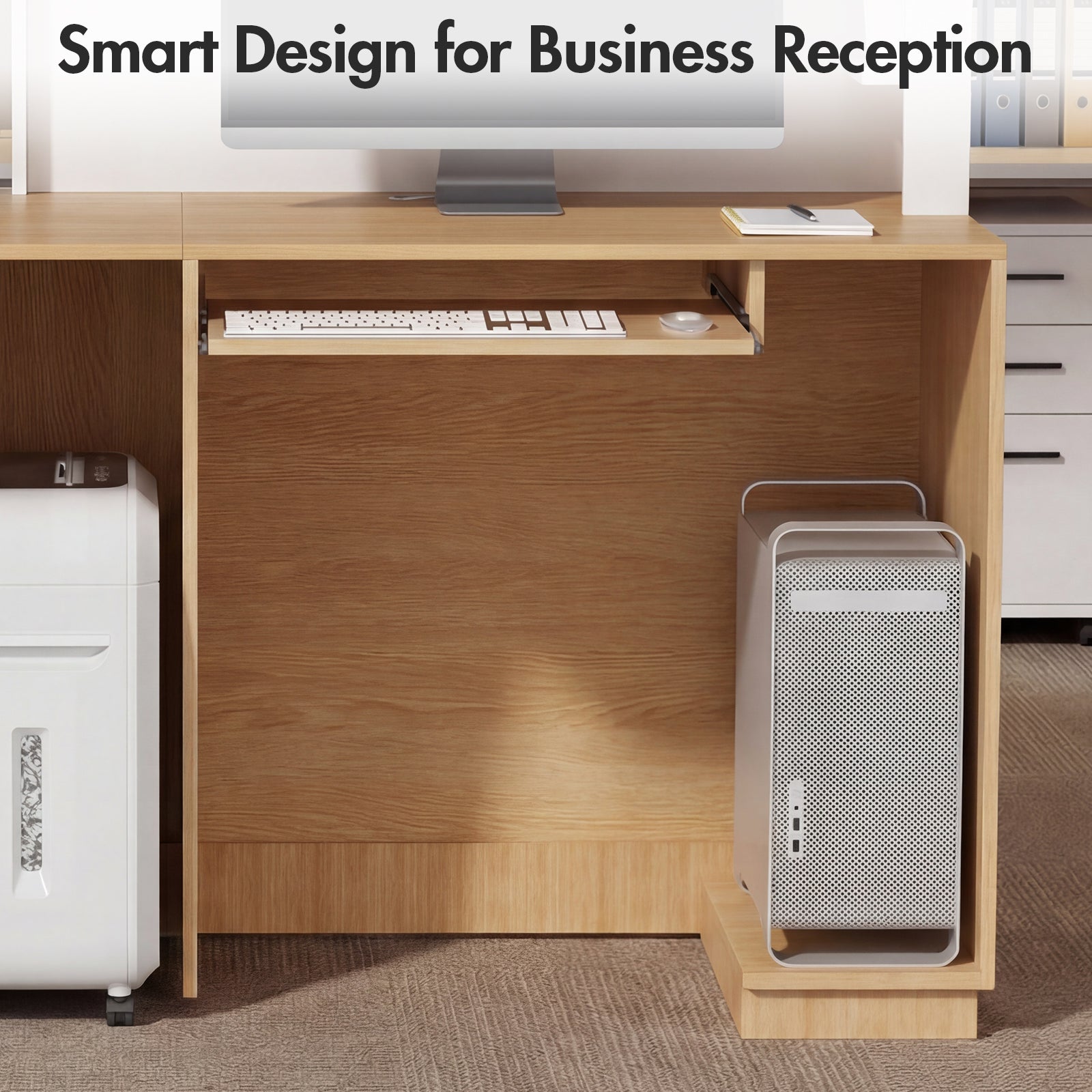 Advwin Modern Reception Desk with LED