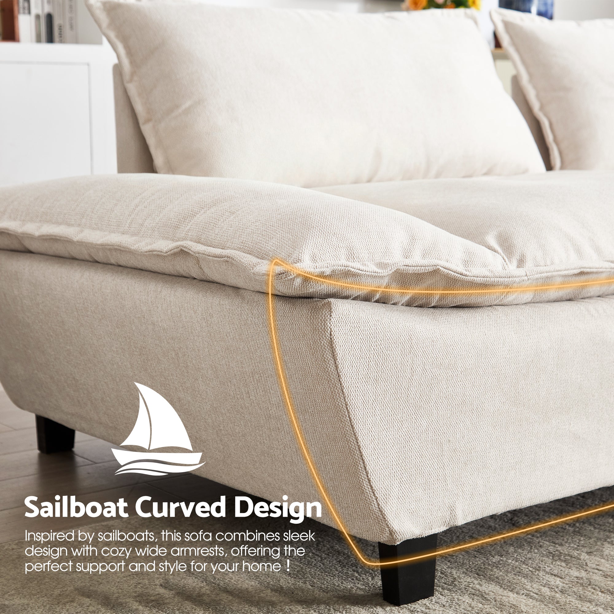 Advwin 114” Oversized Couch Loveseat Set