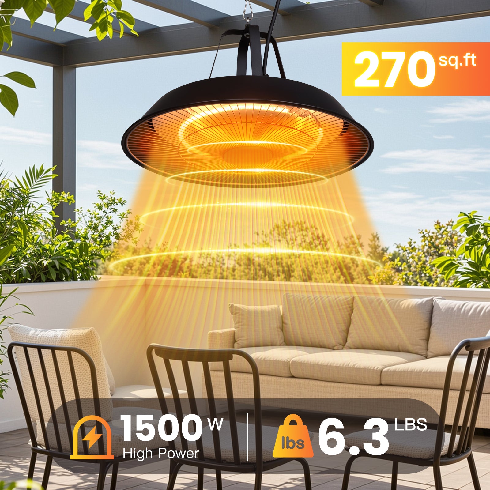 Advwin Ceiling Mounted Infrared Patio Heater