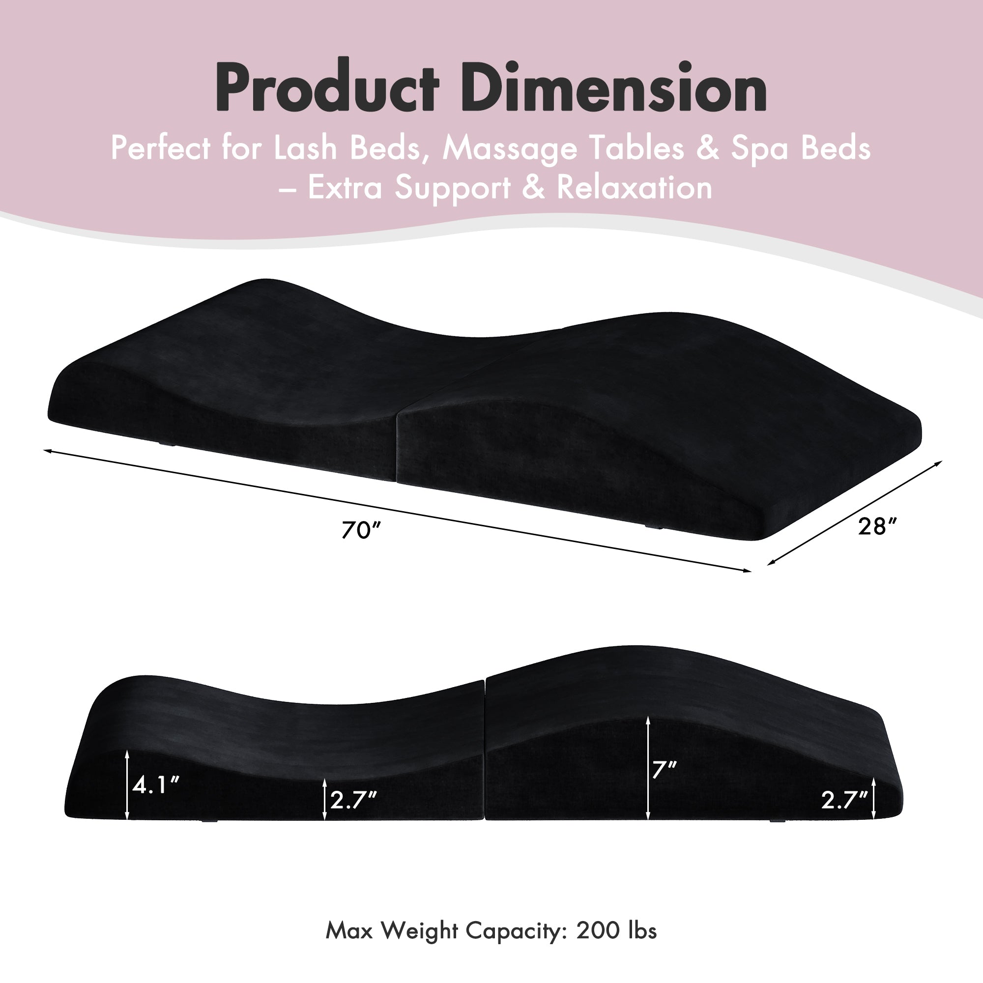 Advwin Foldable Curvy Lash Bed Topper