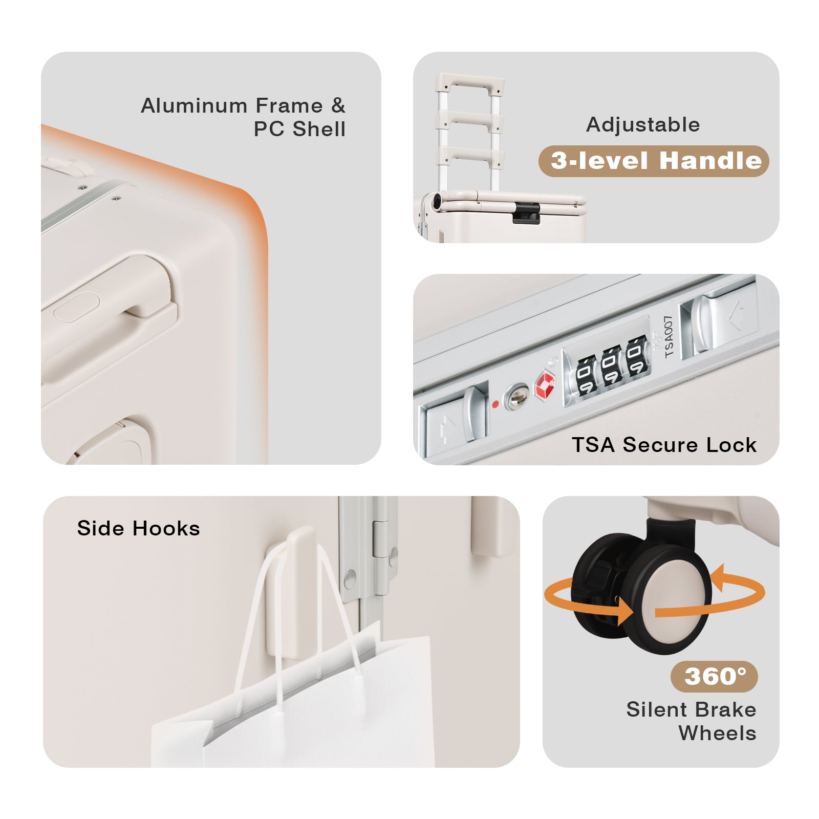 Advwin 20" Ride On Luggage with Adjustable Seat