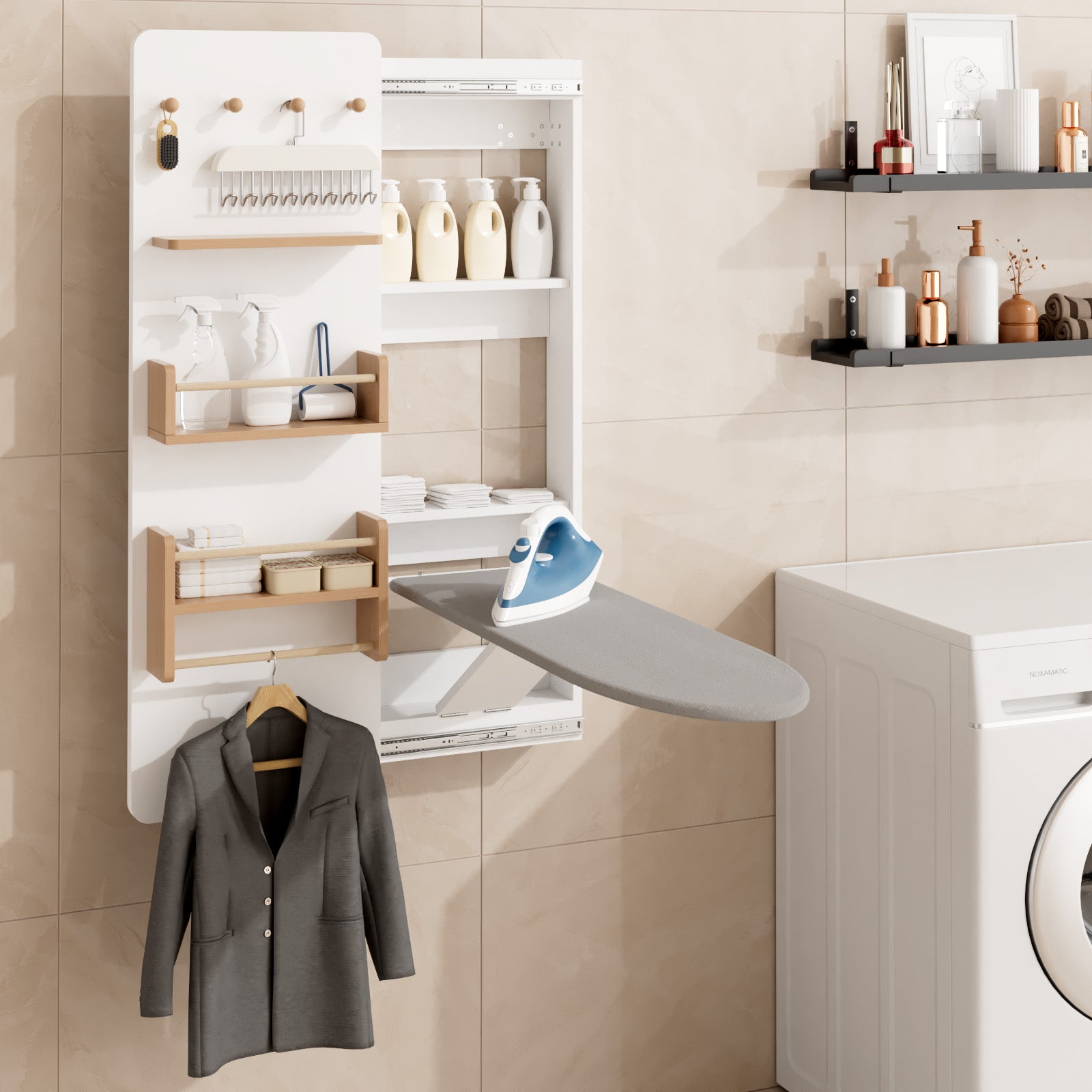Advwin Wall Mounted Ironing Board Cabinet