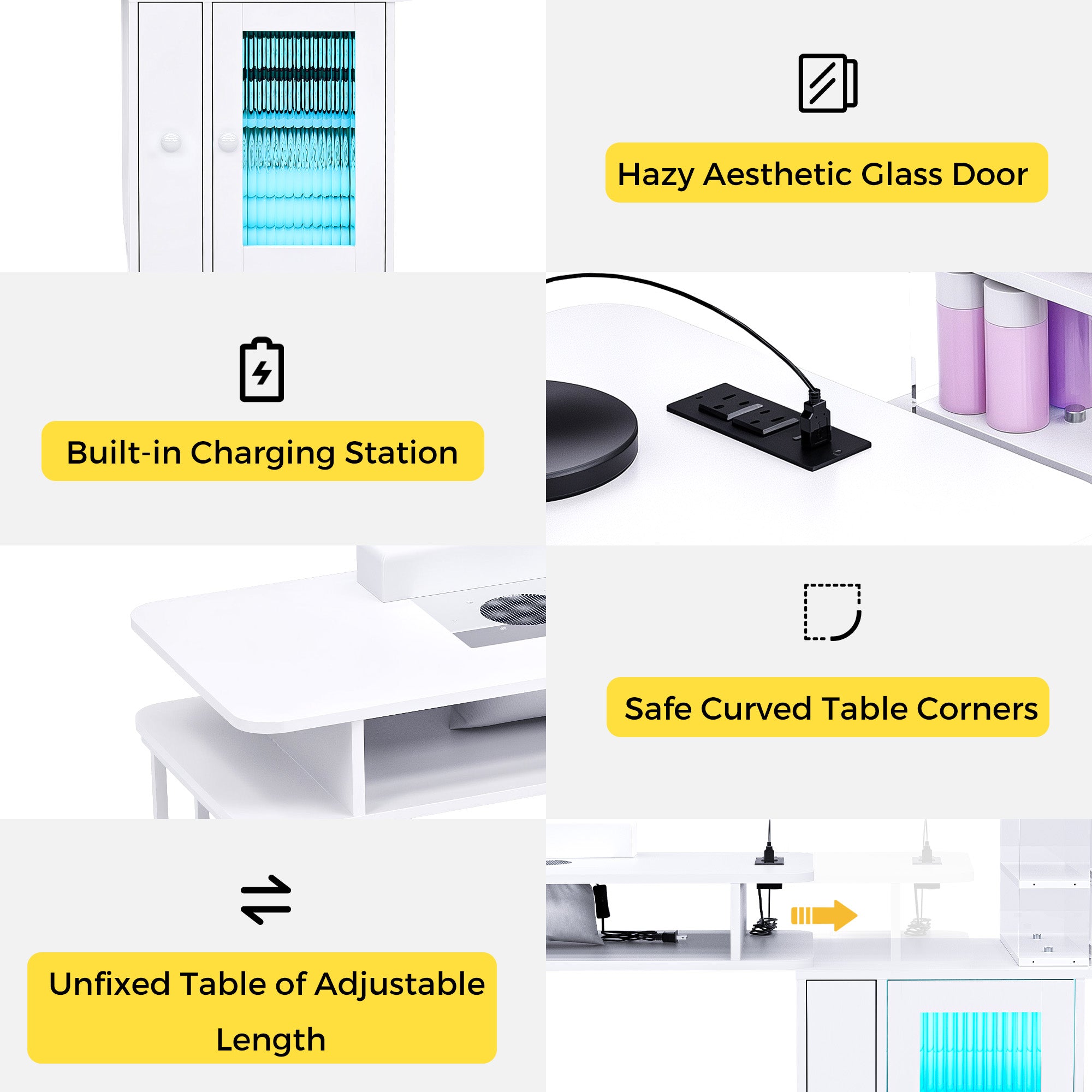 Advwin Manicure Table with LED Light