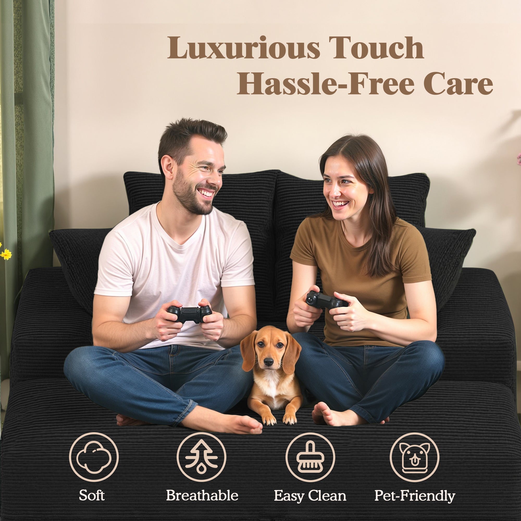 Advwin Chaise Lounge with Storage Ottoman Medium-Rib