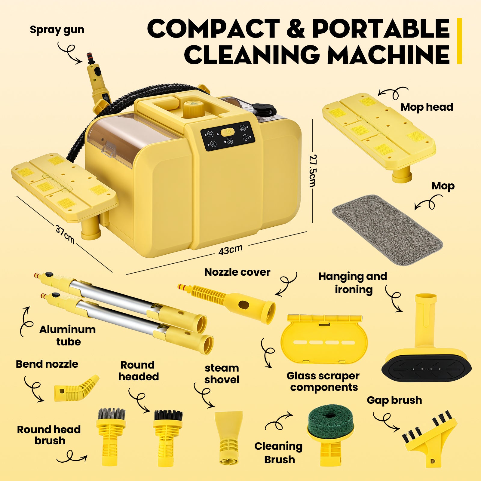 Advwin Steam Cleaner Chemical-Free High-Pressure