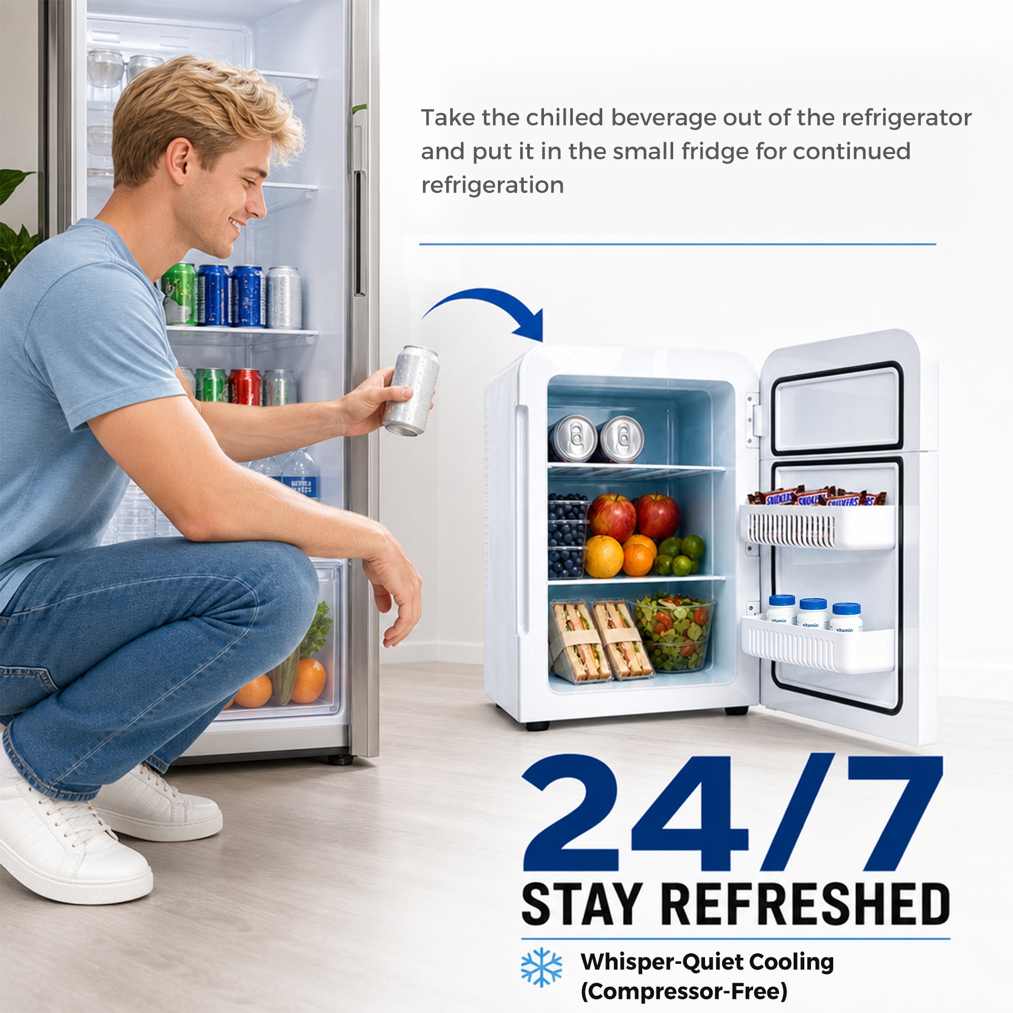 Advwin Portable Mini Fridge for Skin Care w/ Handle