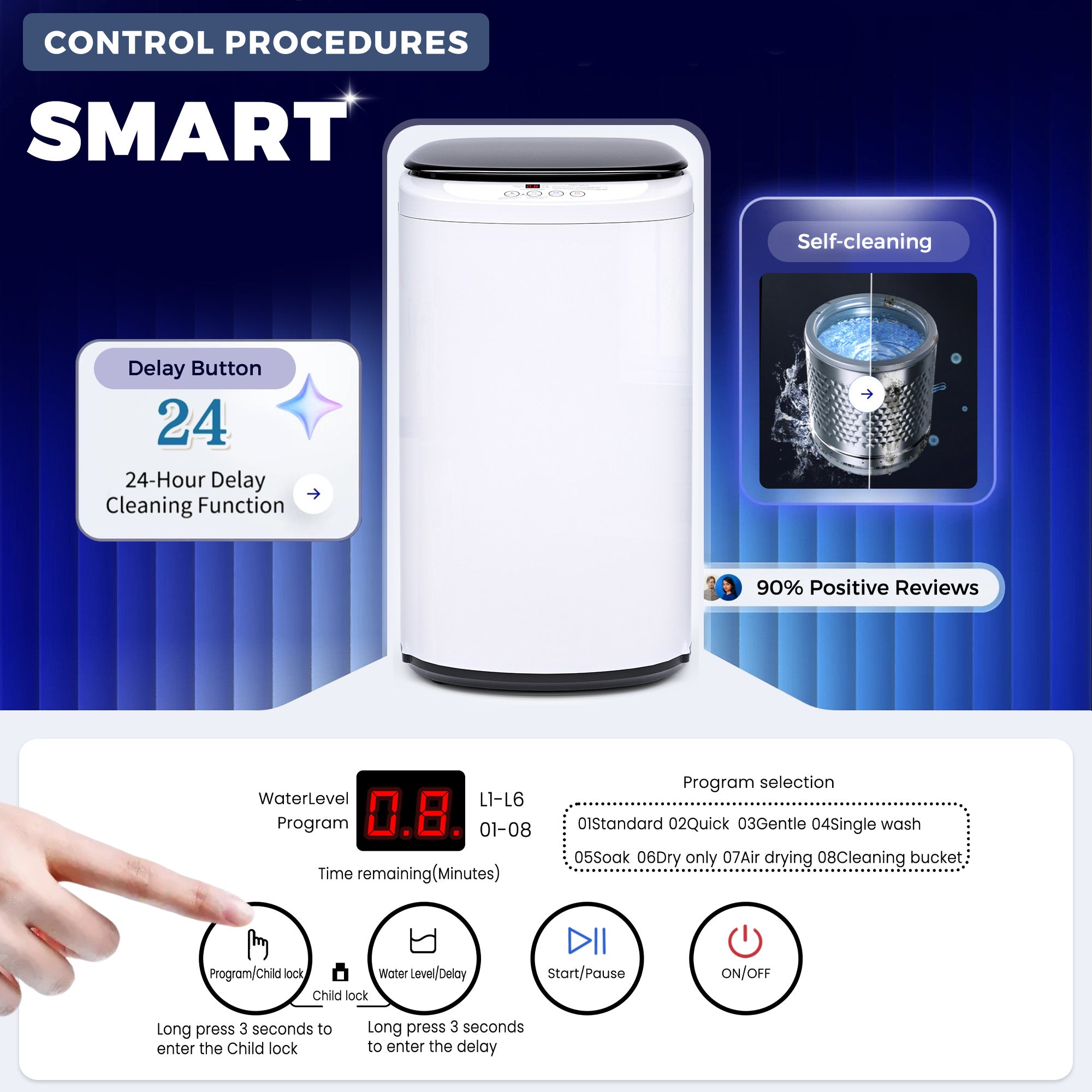 Advwin 1.07 Cu.ft Portable Washing Machine