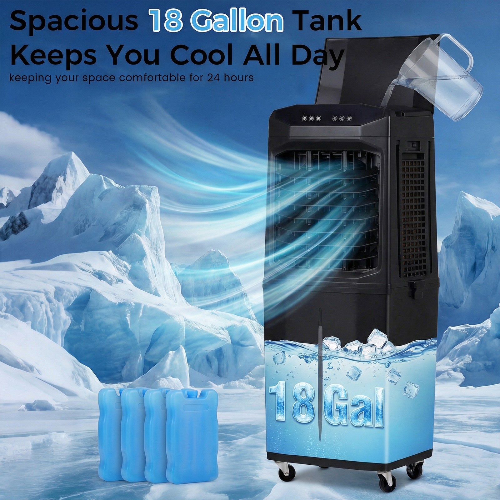 Advwin 3300 CFM Evaporative Swamp Cooler