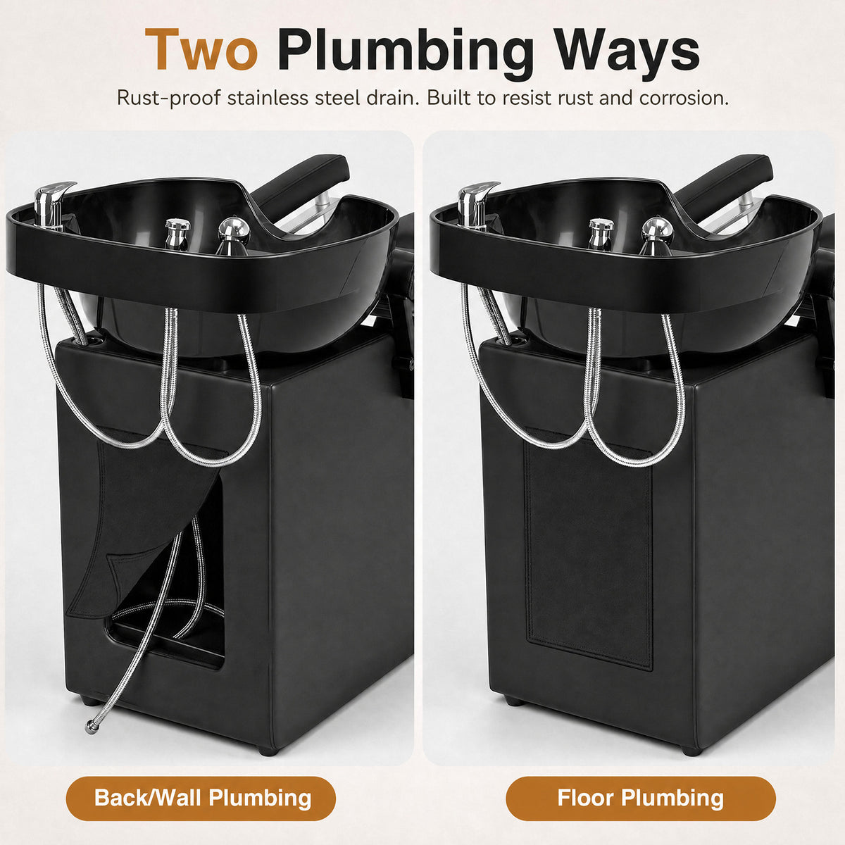 Advwin Modern Shampoo Backwash Chair w/ Footrest