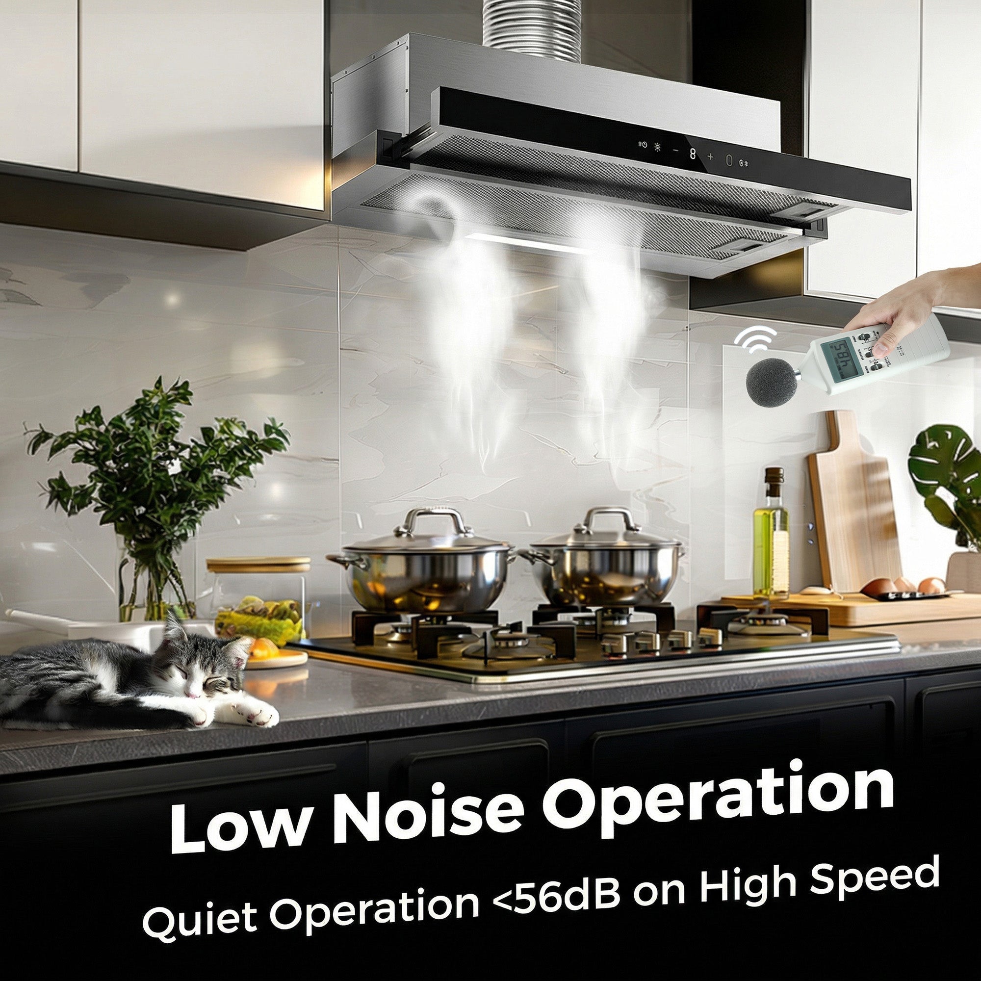 Advwin 30 Inch Range Hood w/ Hidden Pull-out Panel