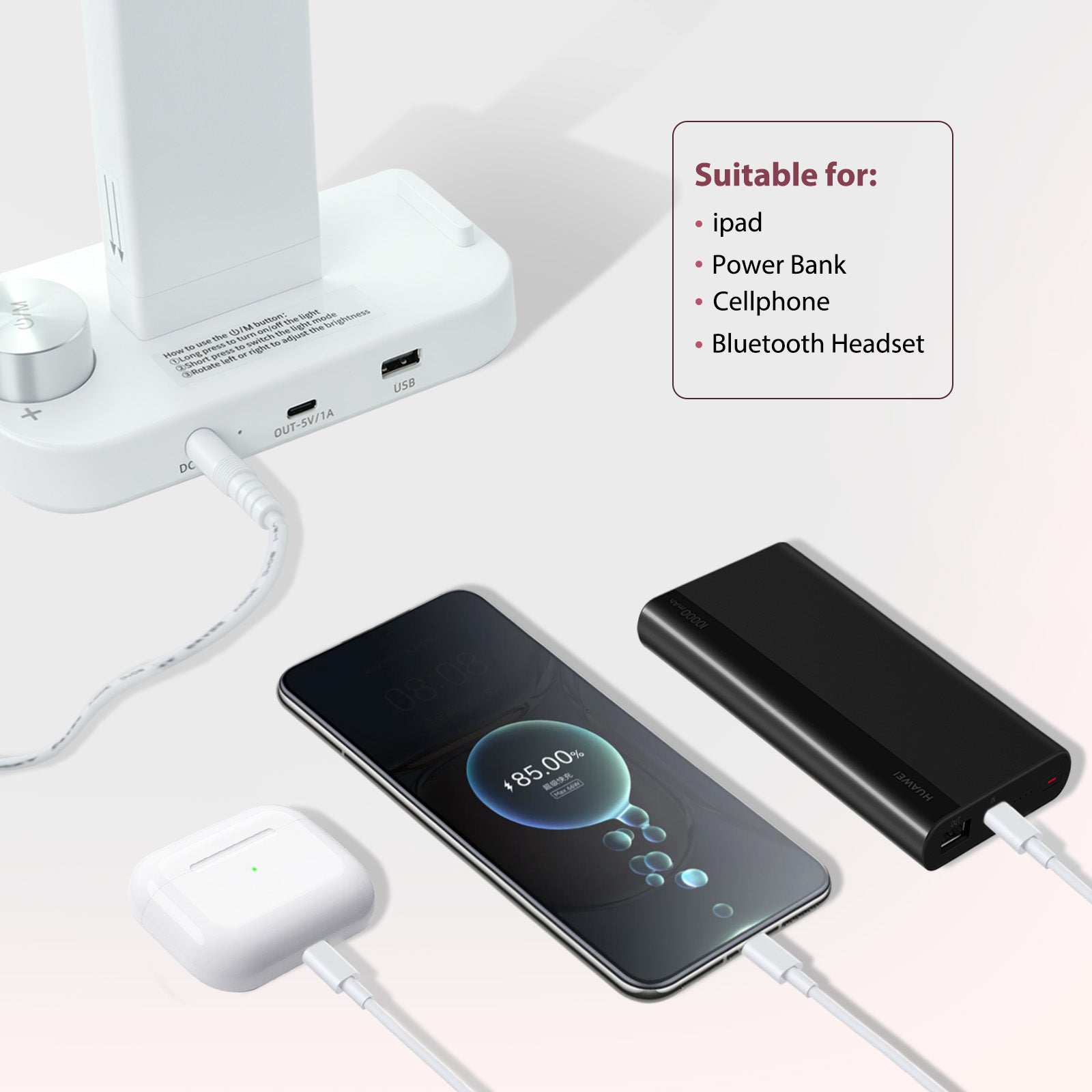 Advwin Nail Lamp Foldable with USB Ports