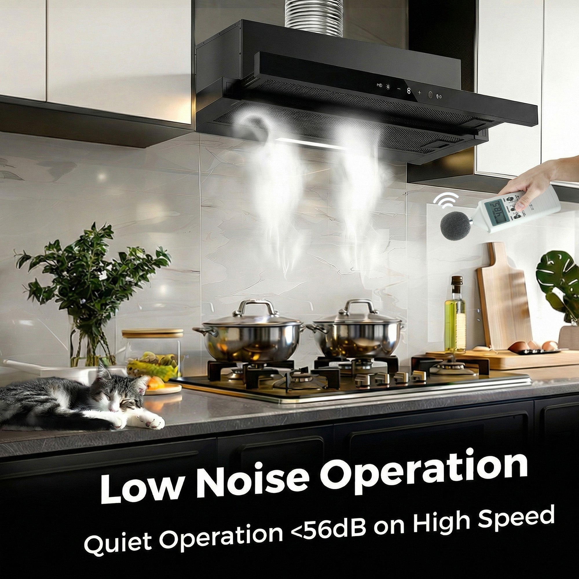 Advwin 30 Inch Range Hood w/ Hidden Pull-out Panel