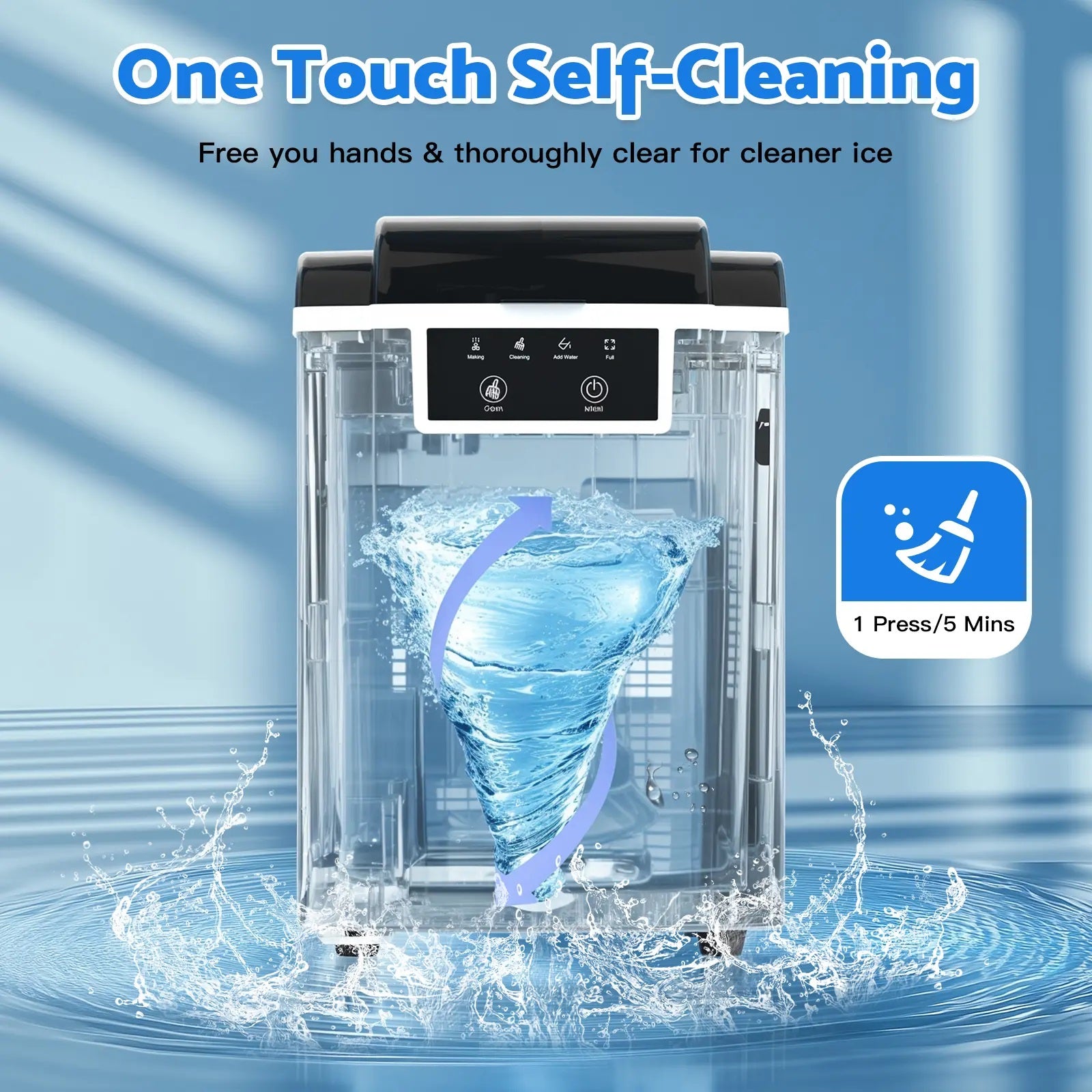 Advwin Countertop Ice Makers Machine 38Lbs/24h