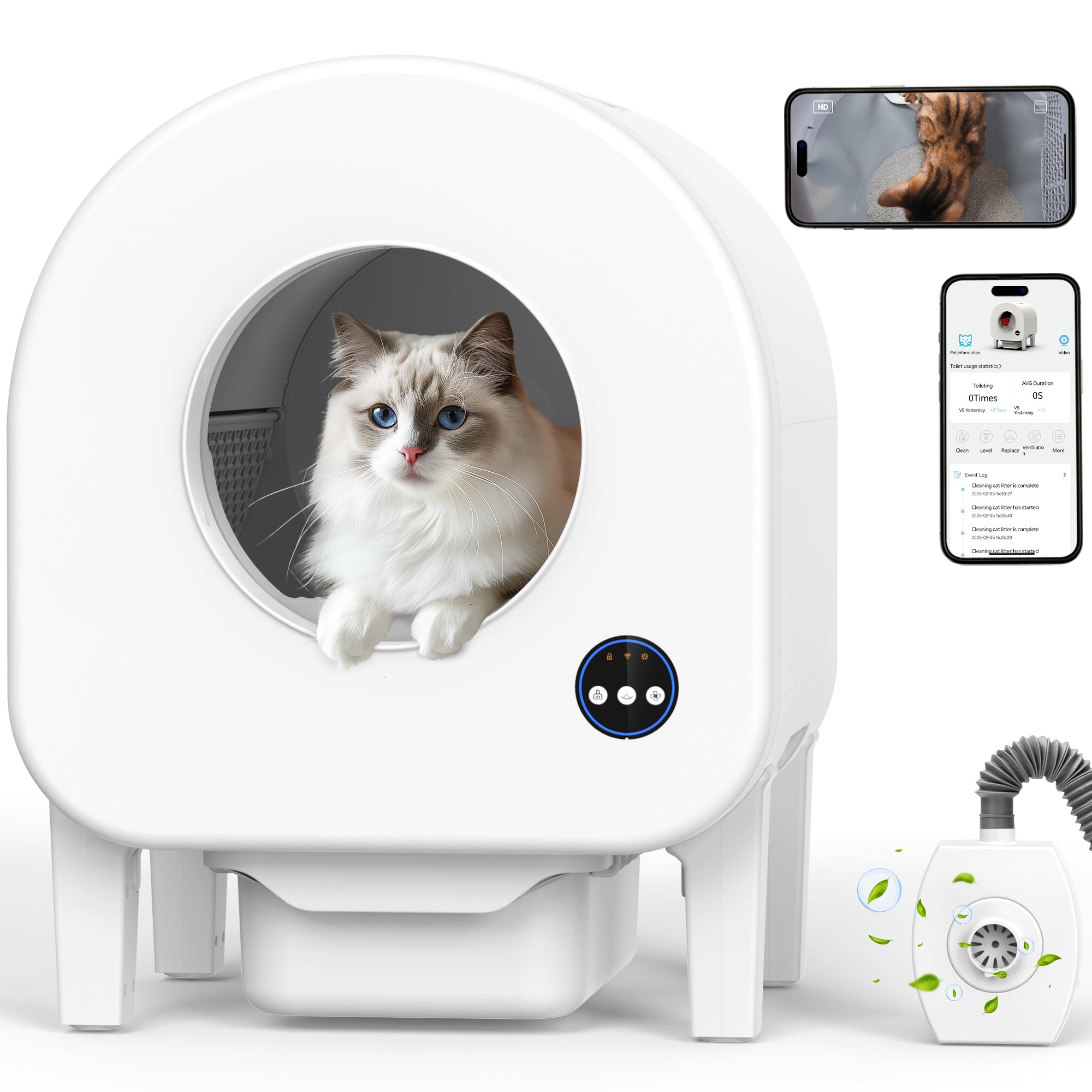 Advwin Automatic Cat Litter Box Self Cleaning