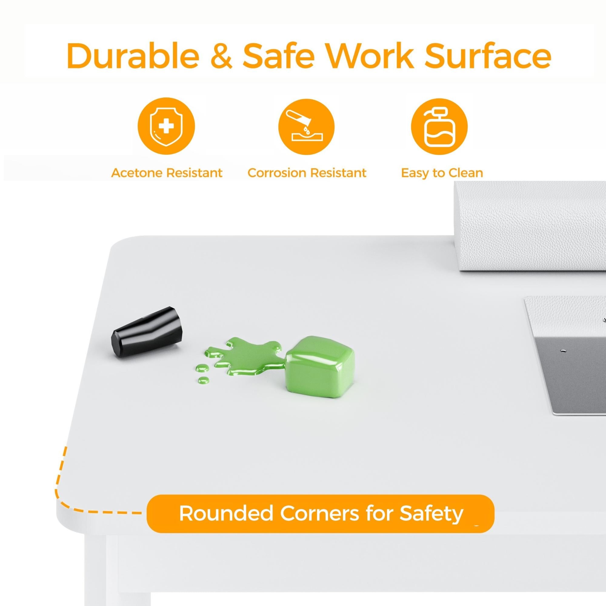 Advwin L-Shaped Rotating Nail Table with Dust Collector