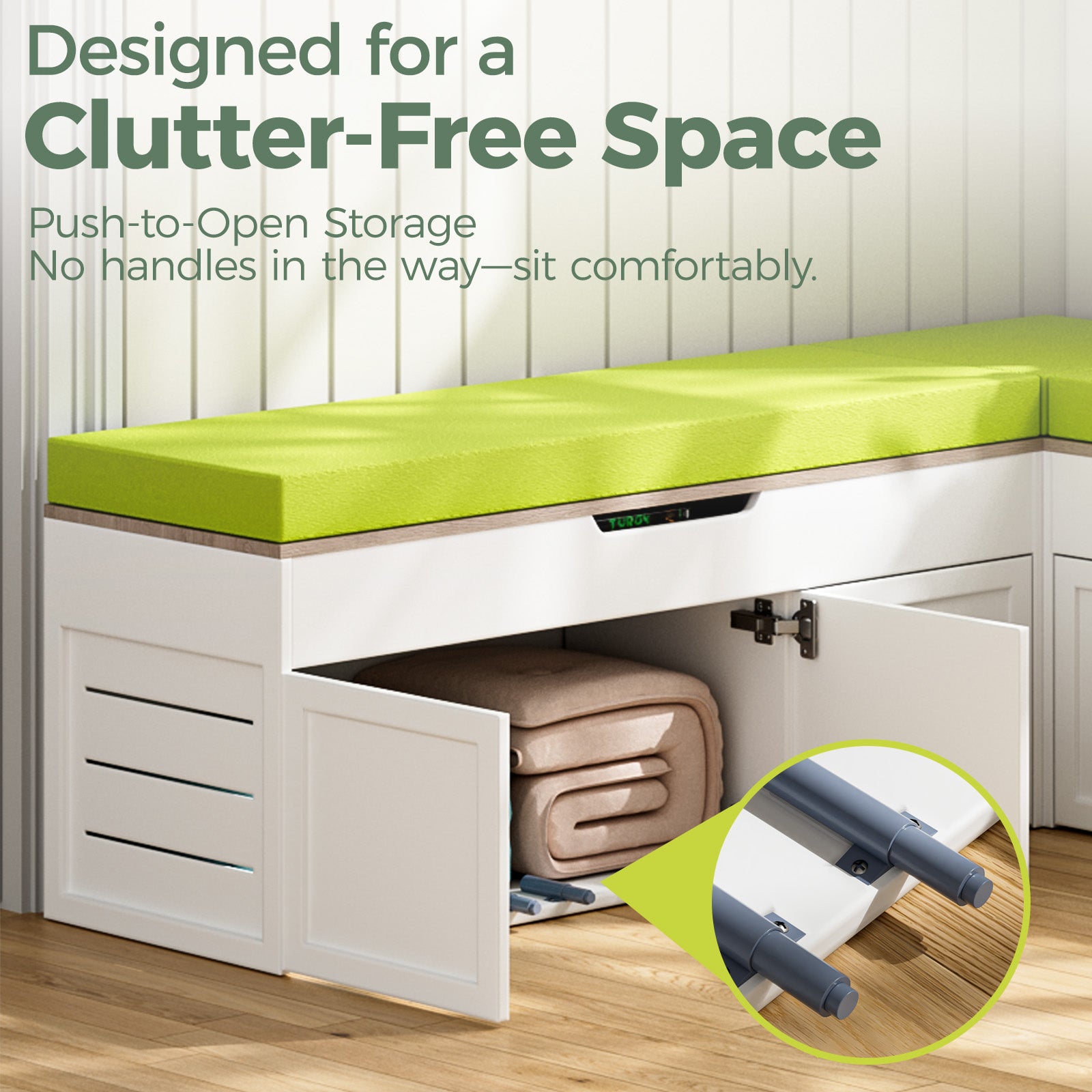 Advwin L-Shaped Corner Storage Bench