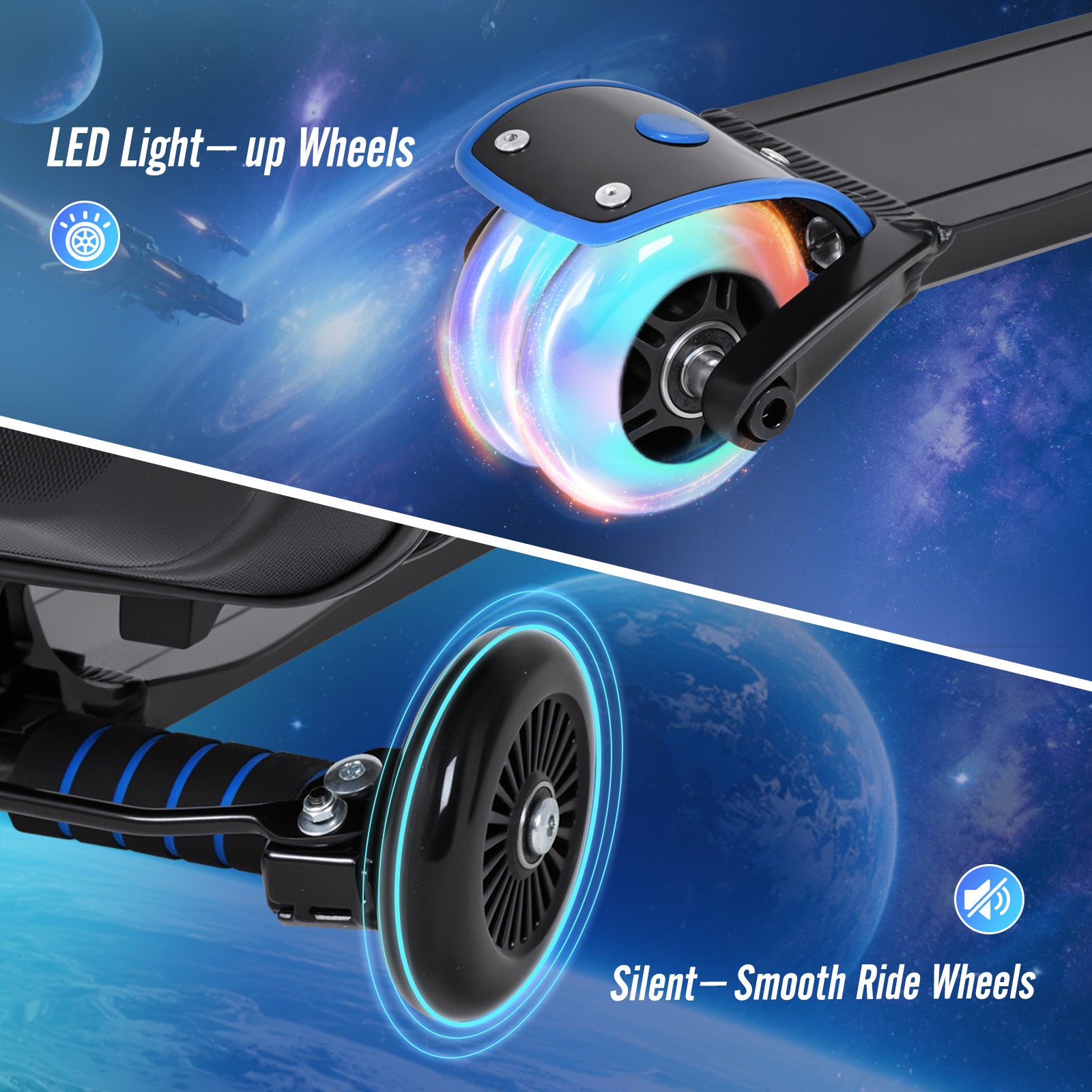 Advwin Foldable Carry On Scooter Suitcase for Kids