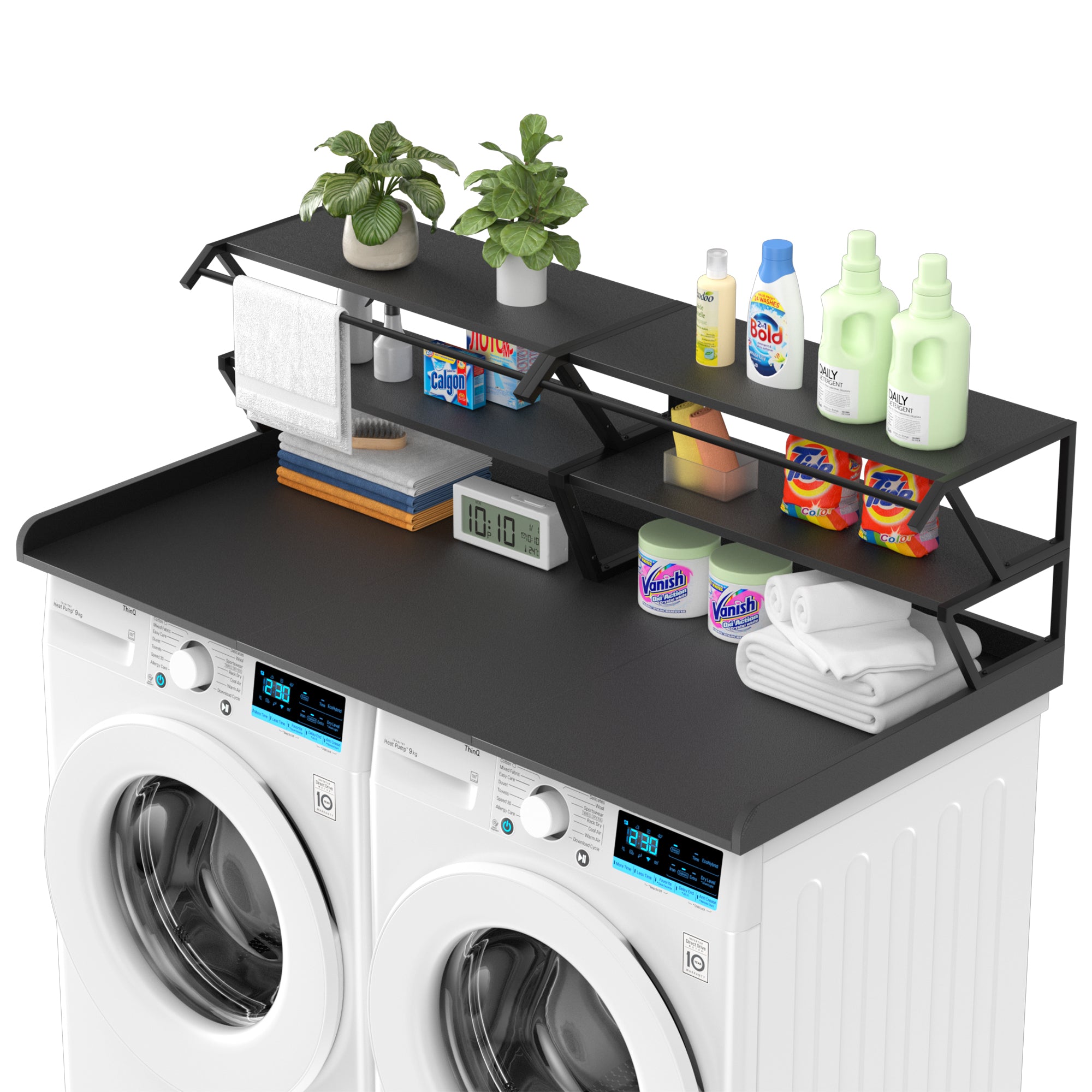 Advwin Washer Dryer Countertop with Hanging Rod