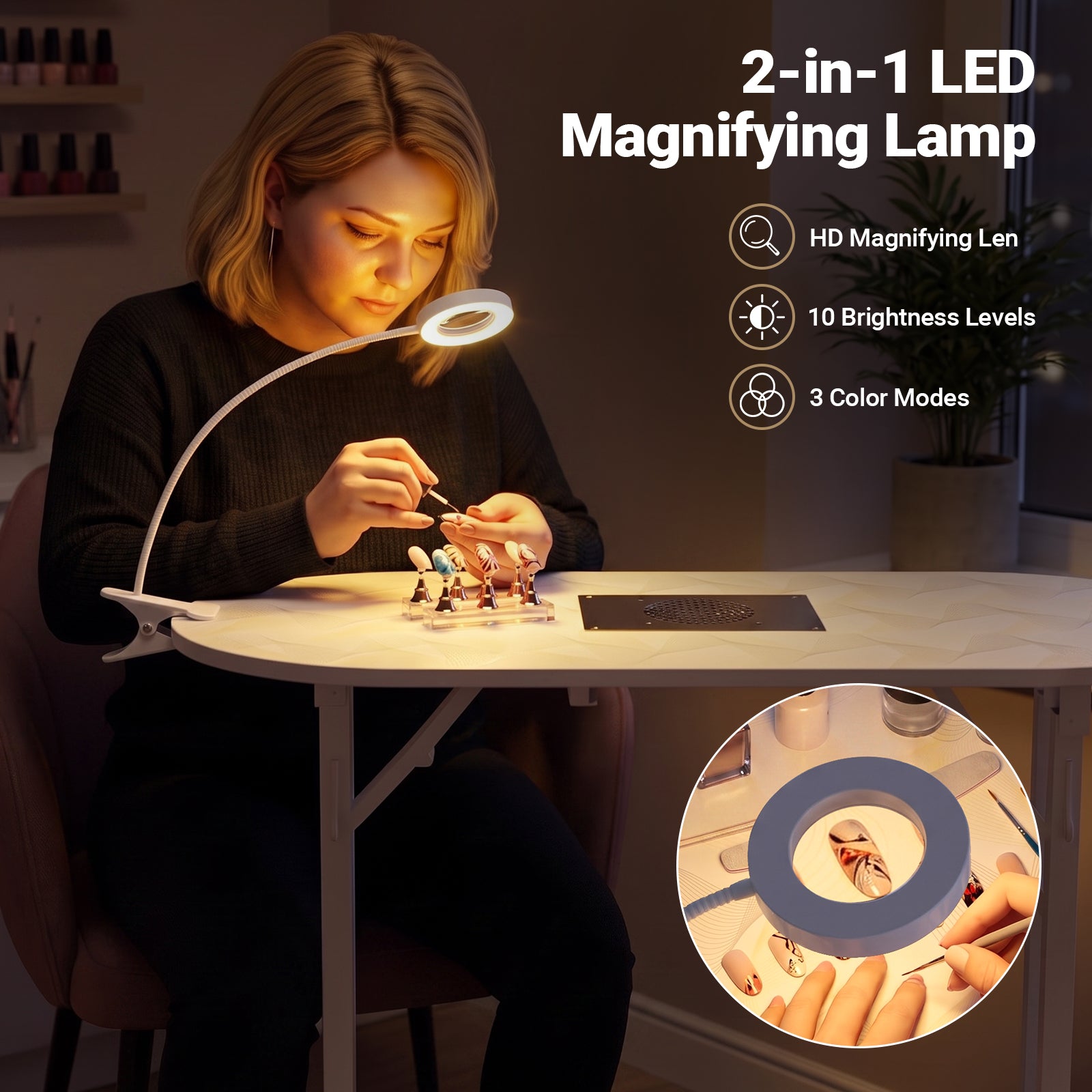 Advwin Portable Manicure Desk for Home & Travel